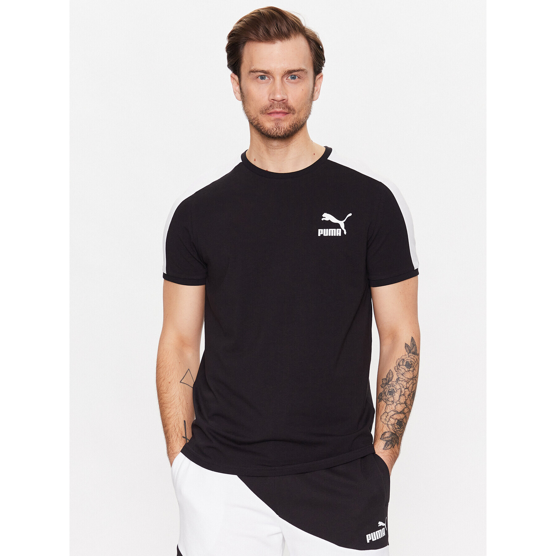 Puma Тишърт T7 Iconic 538204 Черен Slim Fit - Pepit.bg