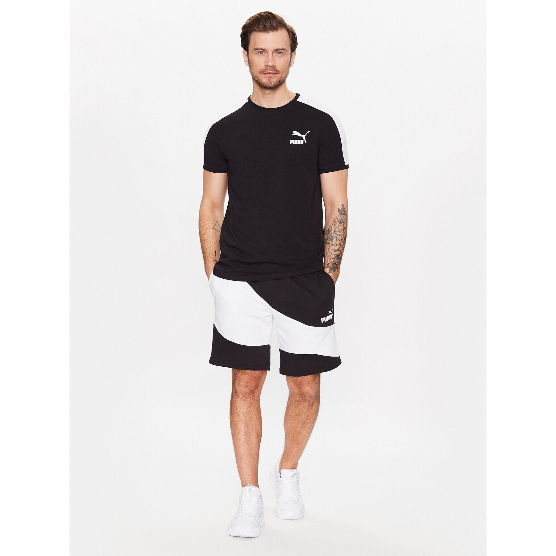 Puma Тишърт T7 Iconic 538204 Черен Slim Fit - Pepit.bg