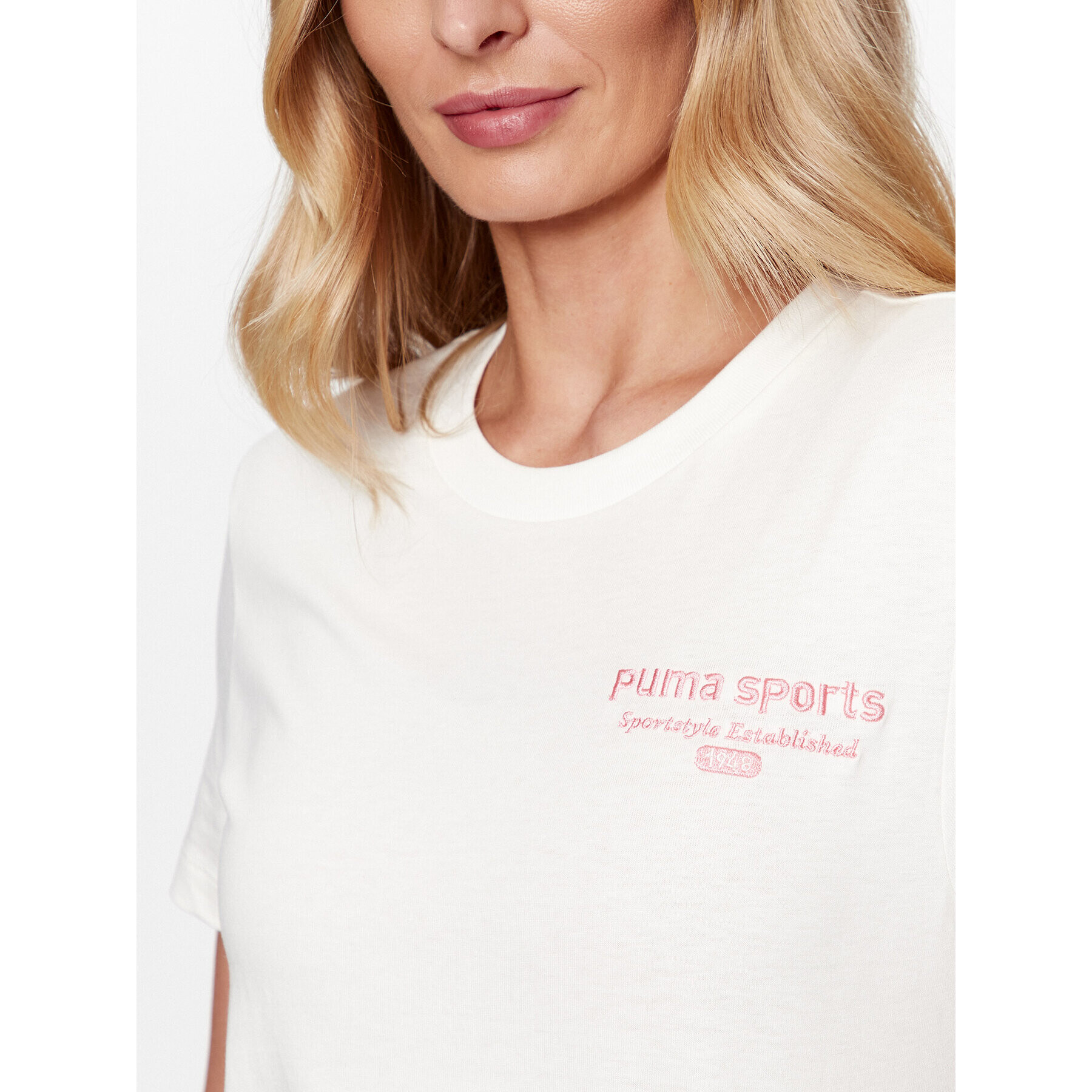 Puma Тишърт Team Graphic 621437 Екрю Regular Fit - Pepit.bg