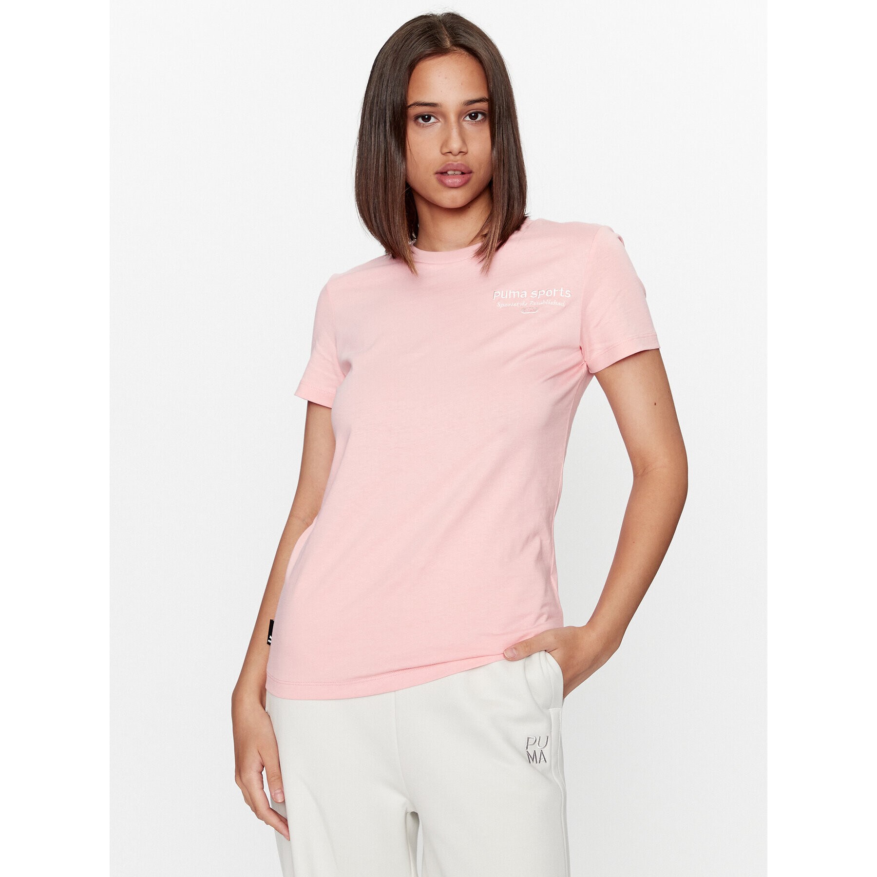 Puma Тишърт Team Graphic 621437 Розов Regular Fit - Pepit.bg