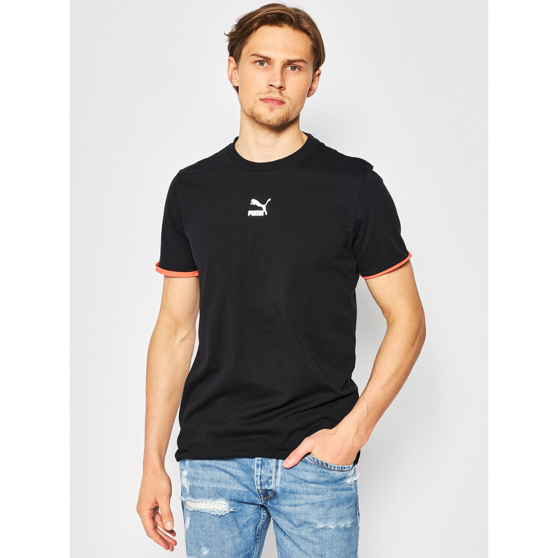 Puma Тишърт Tfs 596465 Черен Regular Fit - Pepit.bg