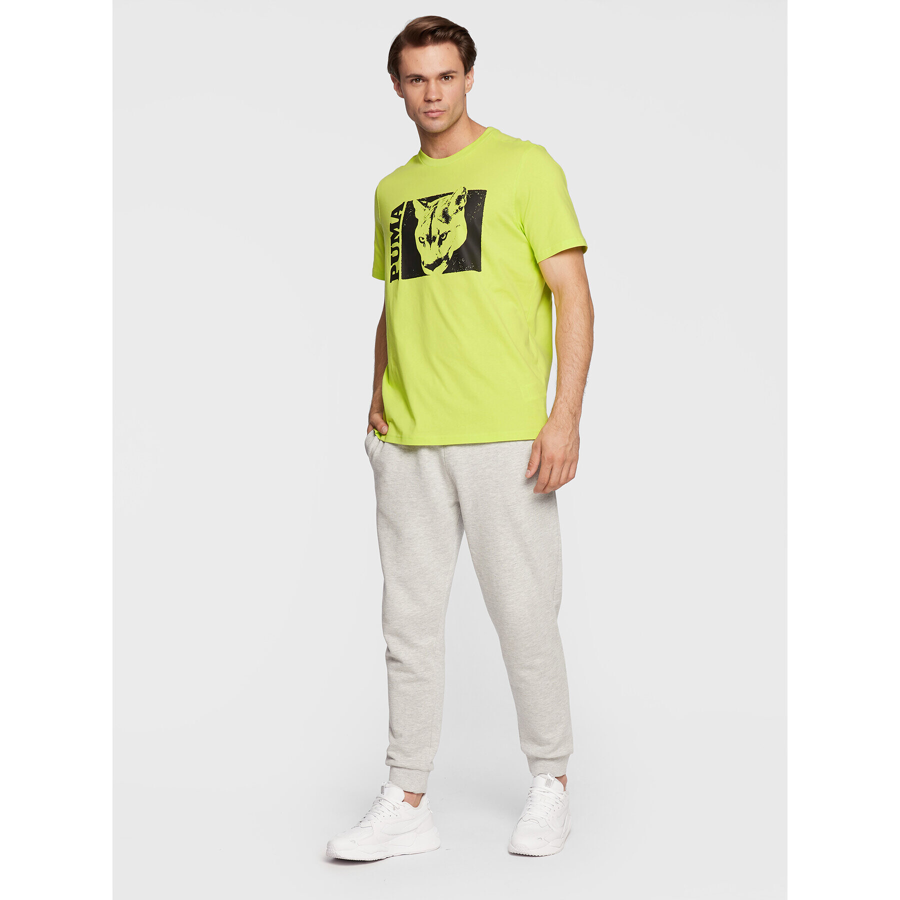 Puma Тишърт Timeout 53648401 Зелен Relaxed Fit - Pepit.bg