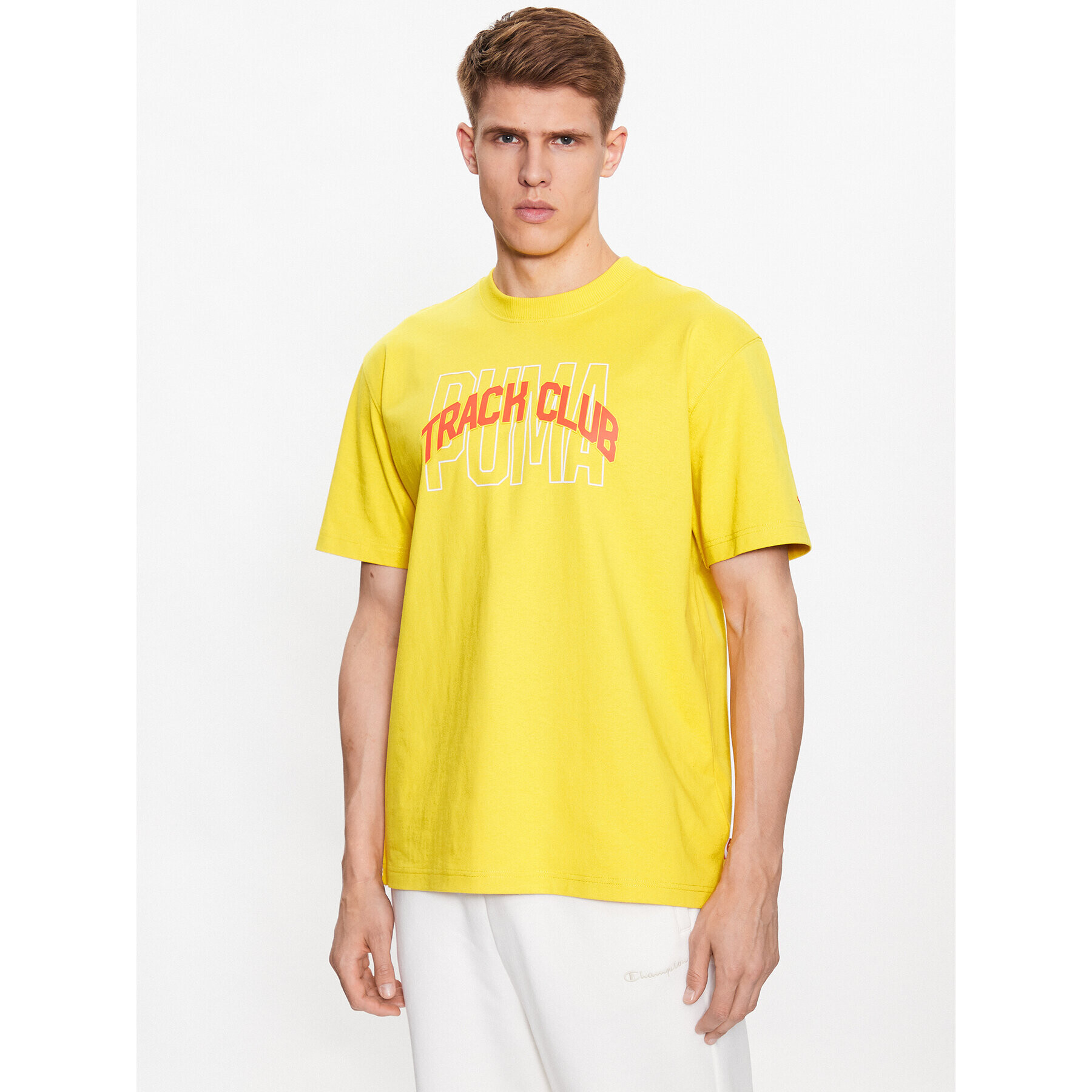 Puma Тишърт Track Meet Graphic 538951 Жълт Regular Fit - Pepit.bg