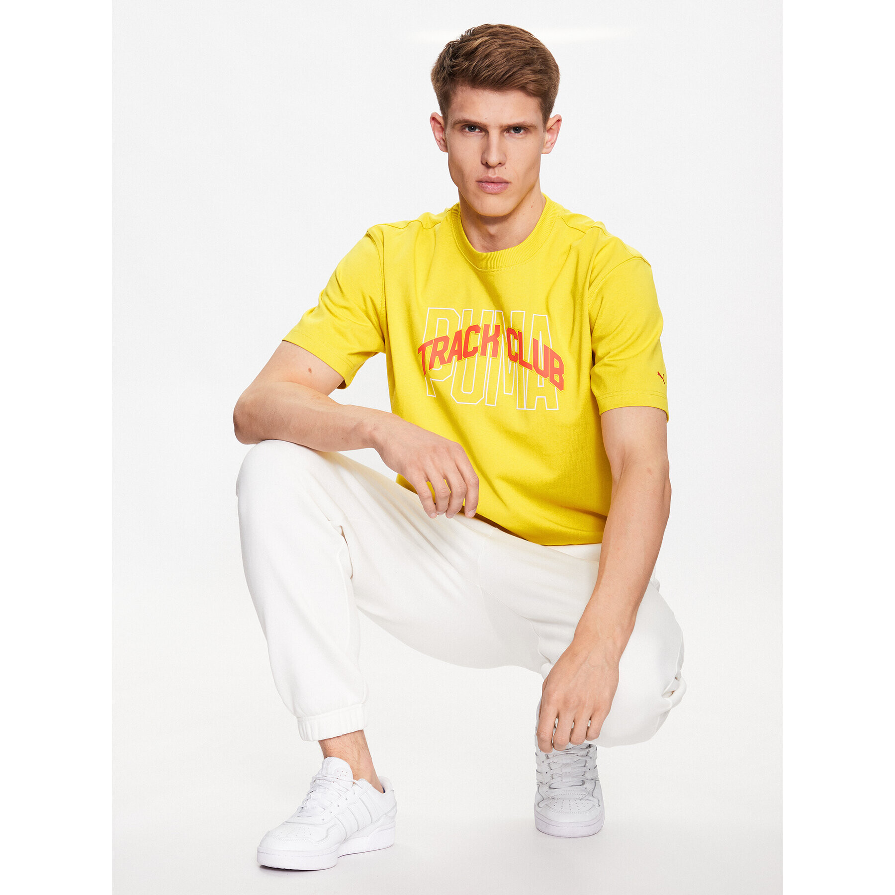 Puma Тишърт Track Meet Graphic 538951 Жълт Regular Fit - Pepit.bg