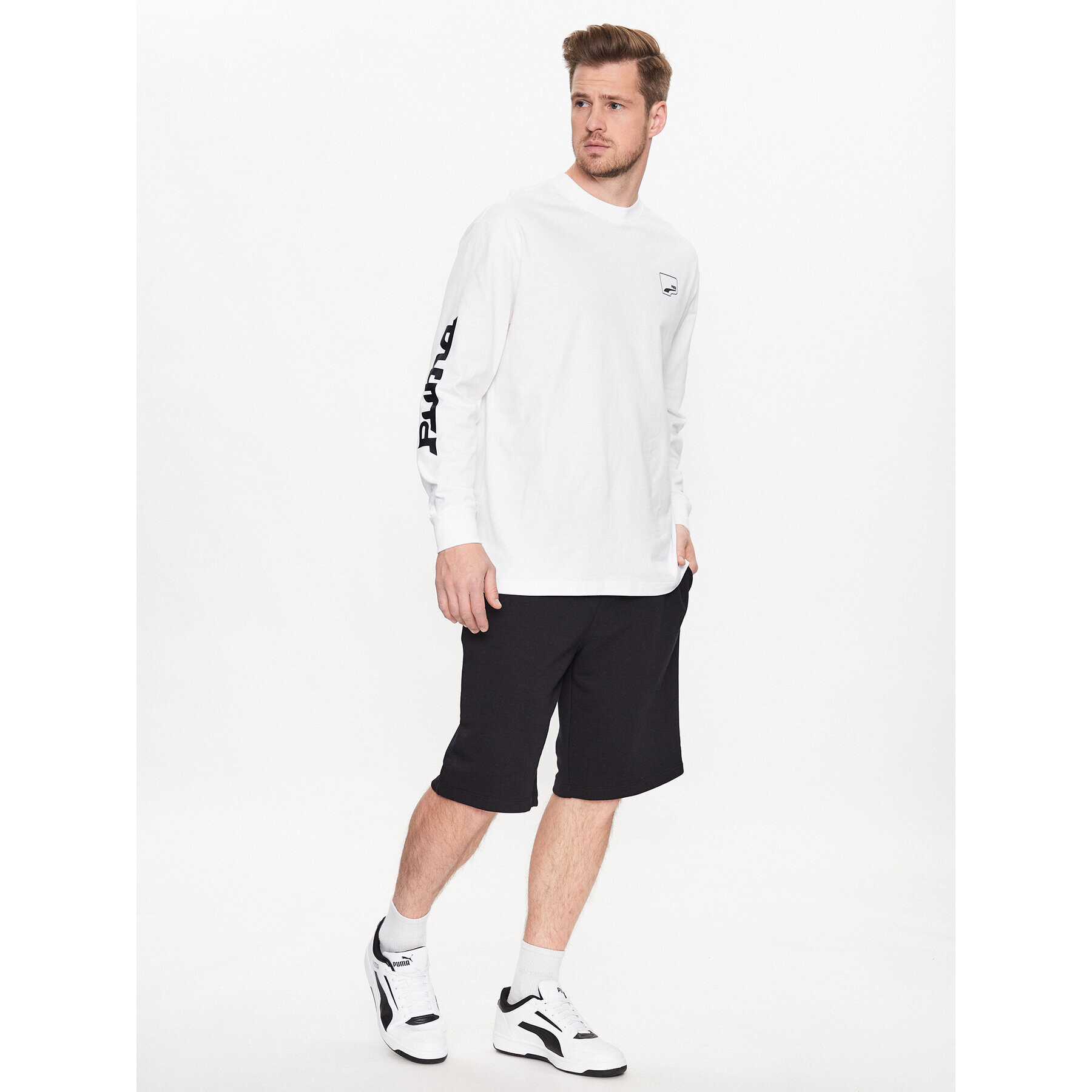 Puma Тишърт Uptown Stick To It 538025 Бял Regular Fit - Pepit.bg