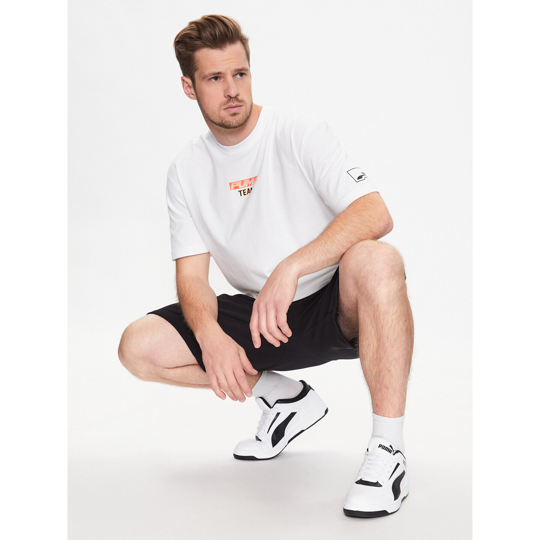 Puma Тишърт Uptown Stick To It 539158 Бял Regular Fit - Pepit.bg