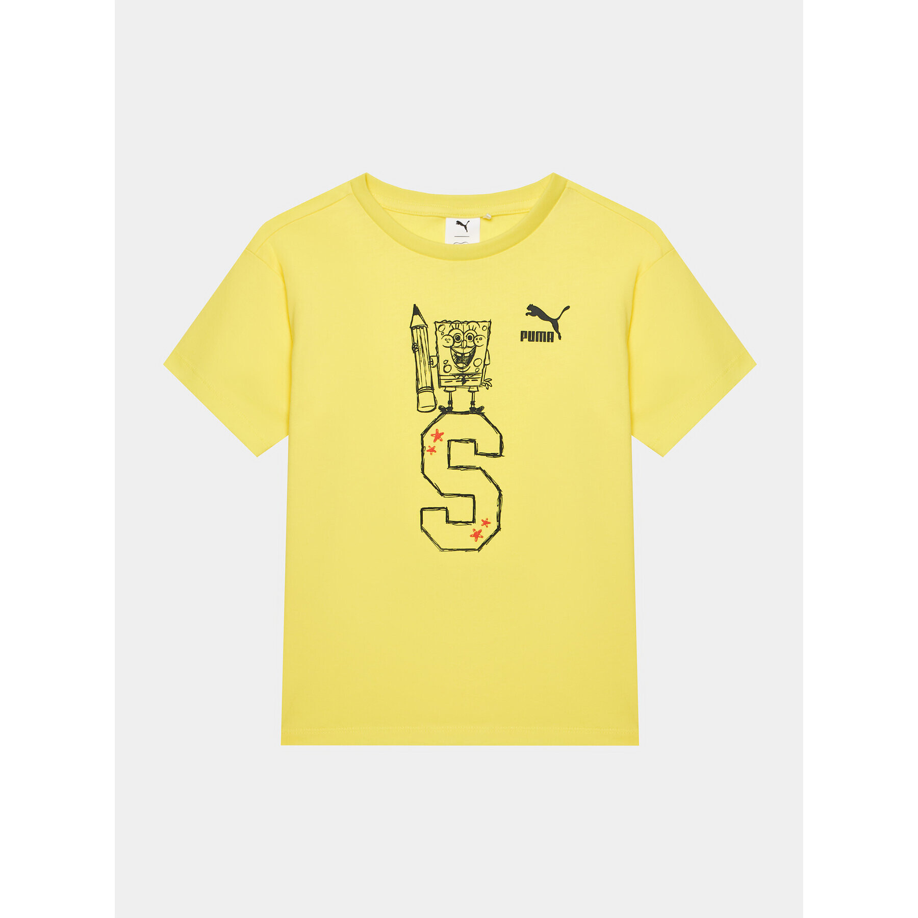 Puma Тишърт X Spongebob 622217 Жълт Regular Fit - Pepit.bg