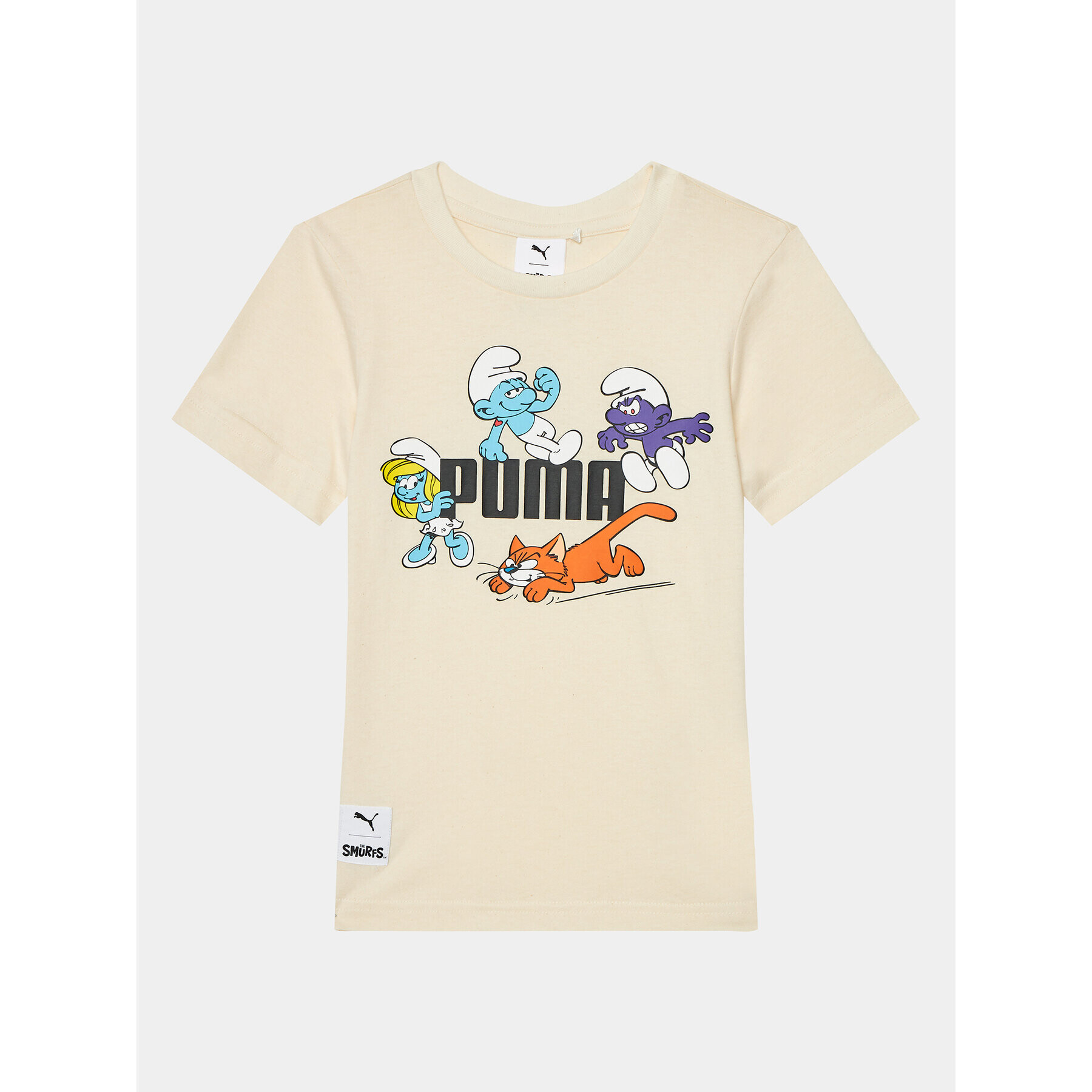 Puma Тишърт X The Smurfs 622981 Екрю Regular Fit - Pepit.bg
