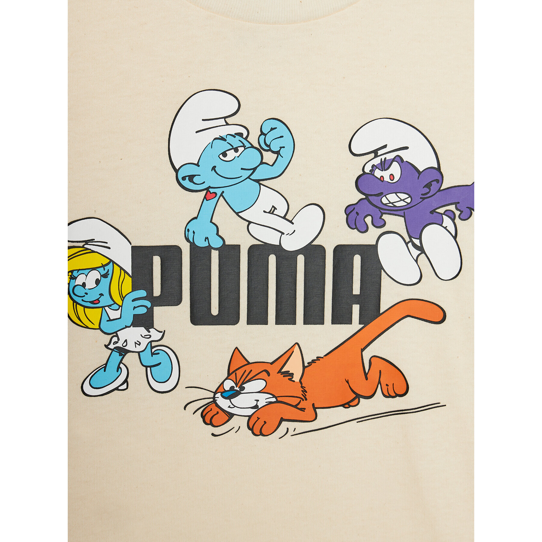 Puma Тишърт X The Smurfs 622981 Екрю Regular Fit - Pepit.bg