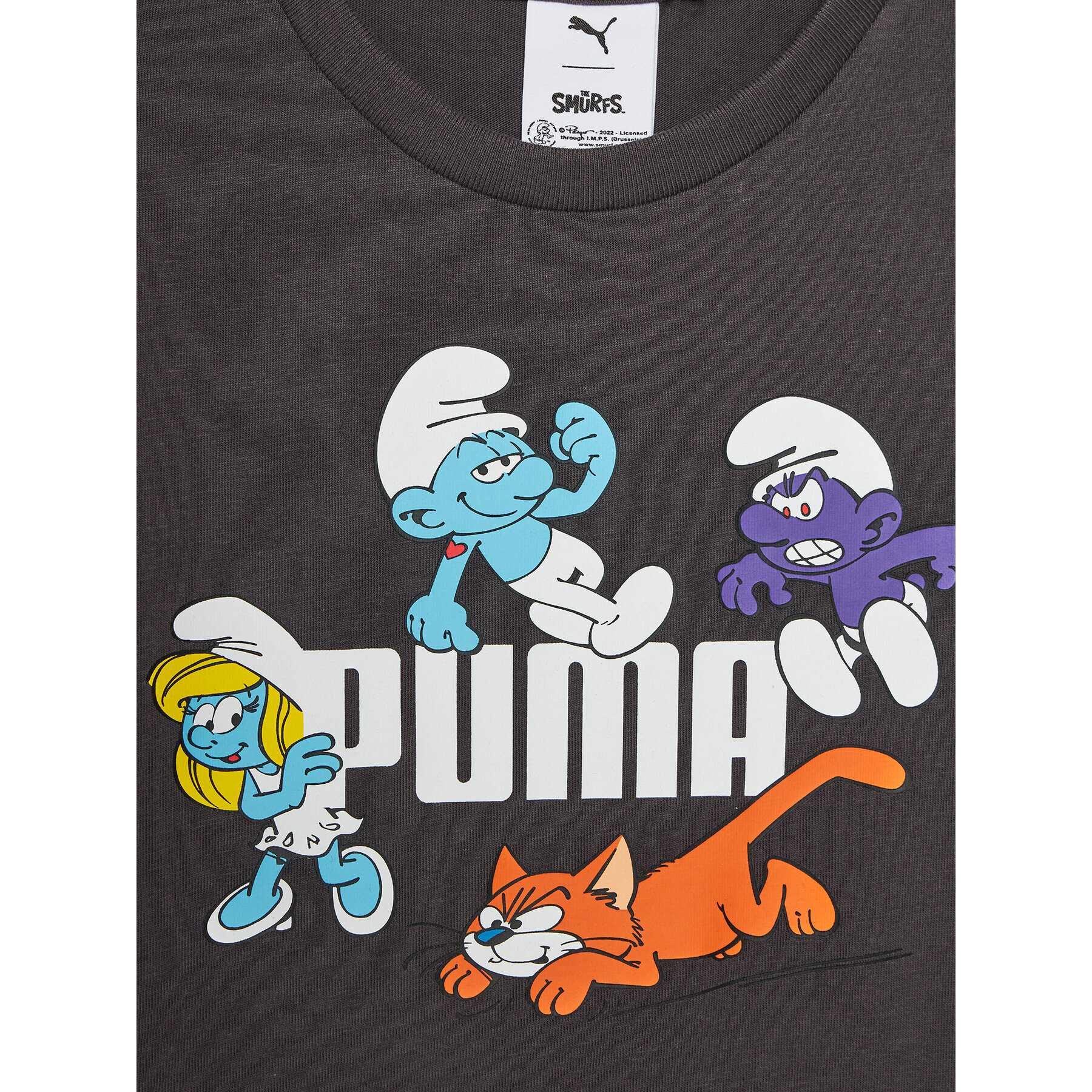 Puma Тишърт X The Smurfs 622981 Сив Regular Fit - Pepit.bg