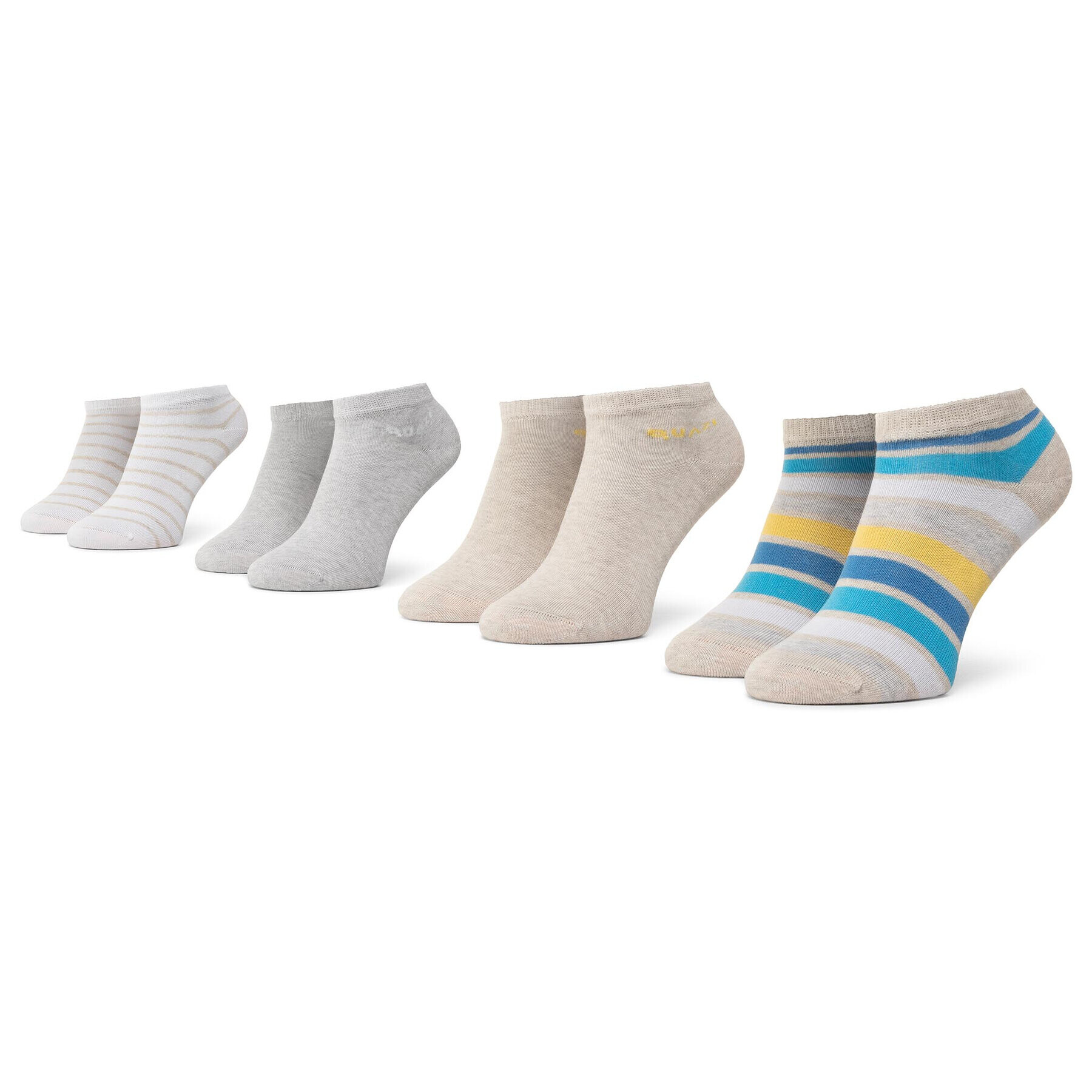 QUAZI Комплект 4 чифта къси чорапи дамски QZ-SOCKS-65-04-WOMAN-008 Бежов - Pepit.bg