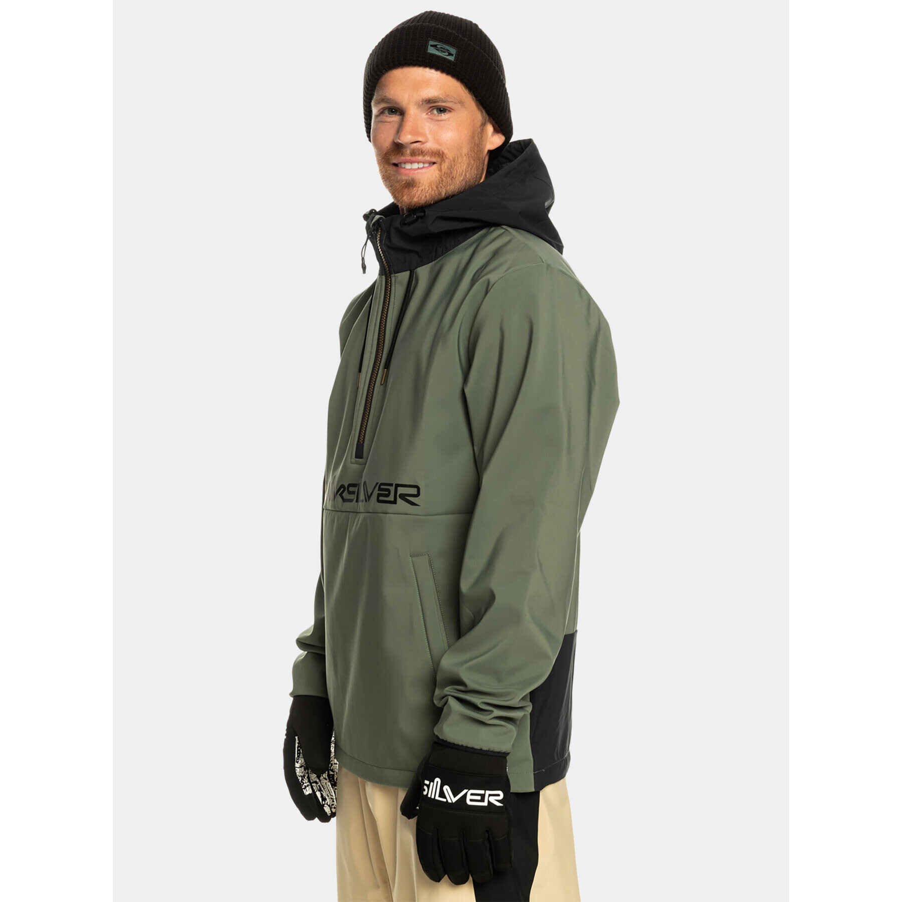 Quiksilver Анорак Live For The Ri EQYFT04835 Зелен Regular Fit - Pepit.bg