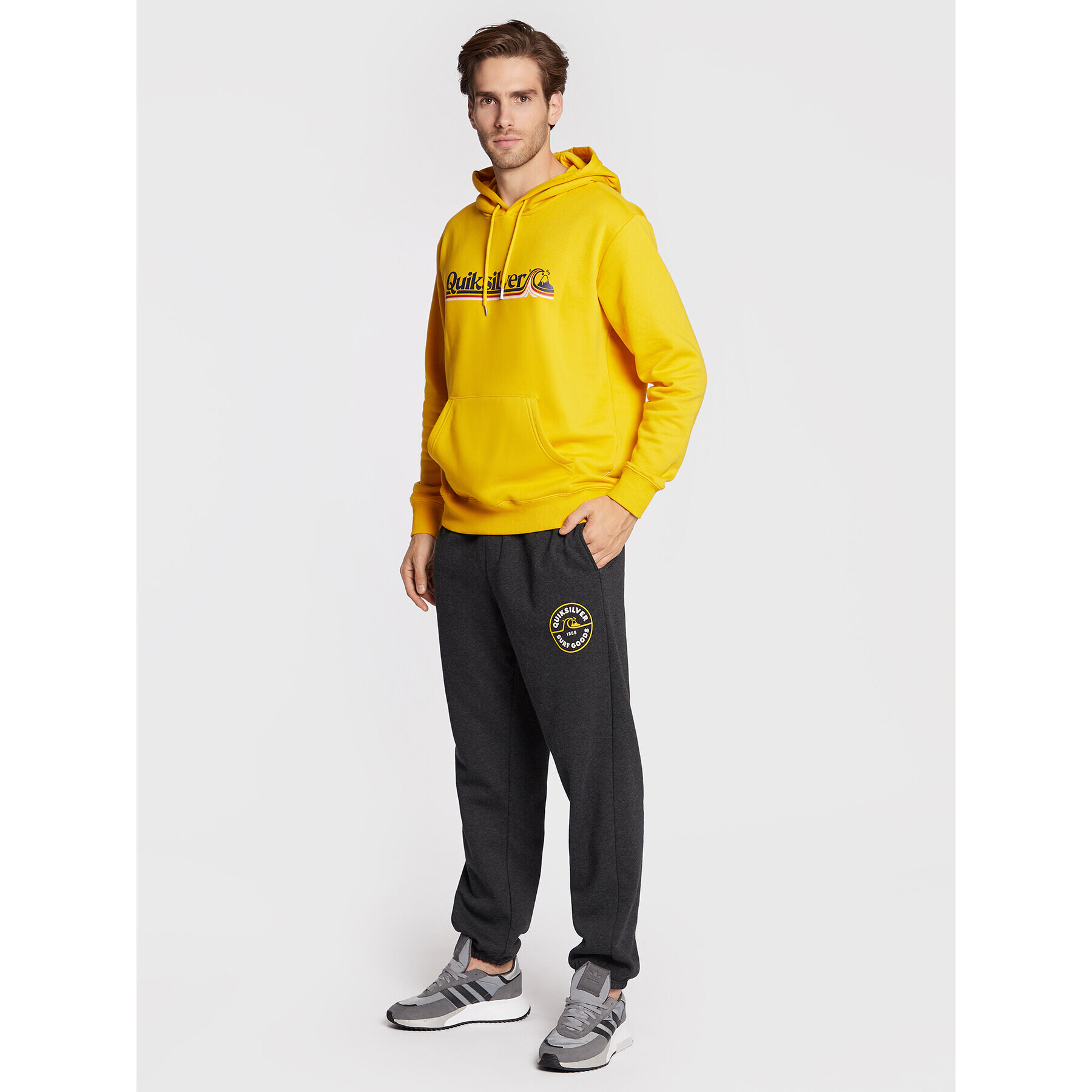 Quiksilver Долнище анцуг EQYFB03298 Сив Regular Fit - Pepit.bg