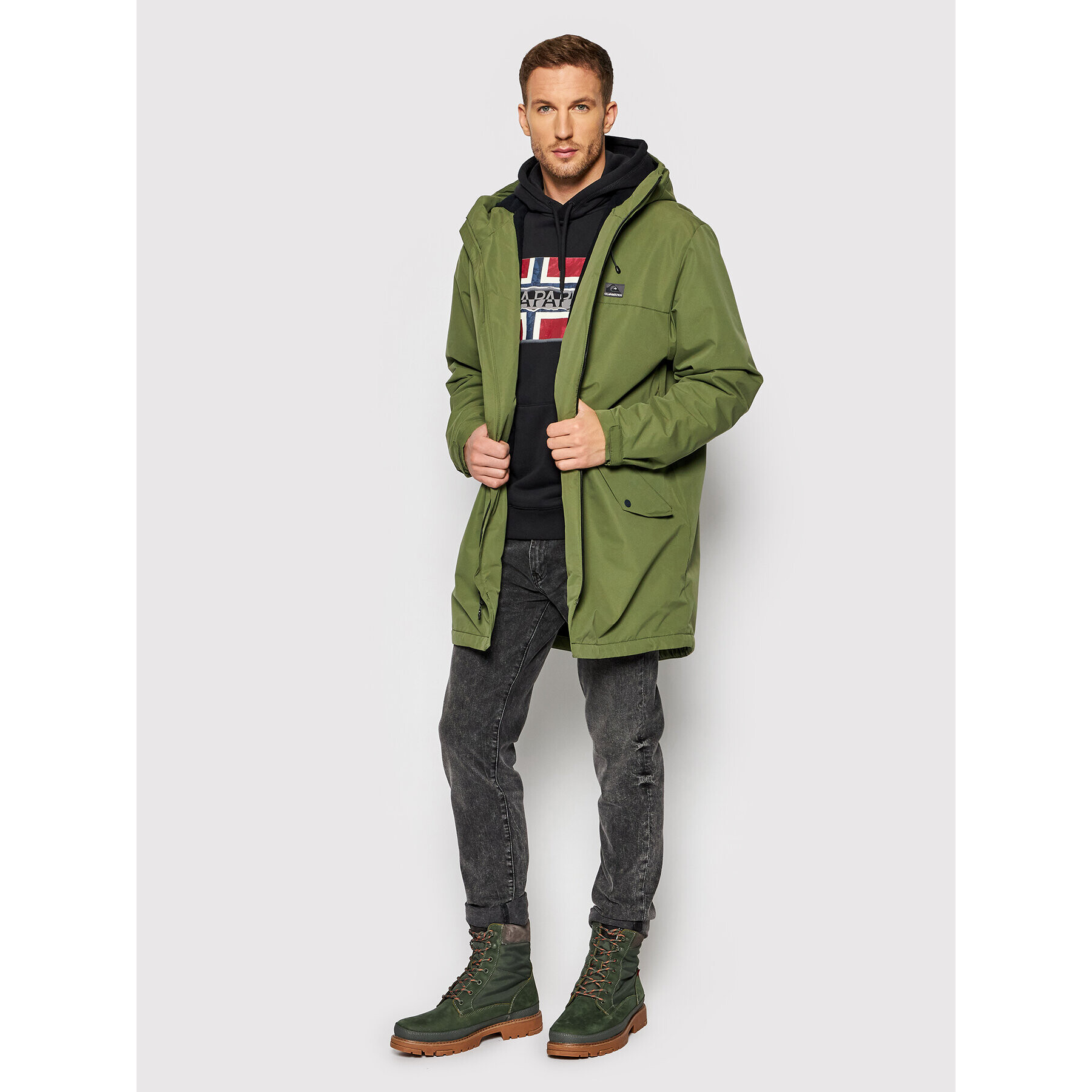 Quiksilver Парка Skyward EQYJK03758 Зелен Regular Fit - Pepit.bg