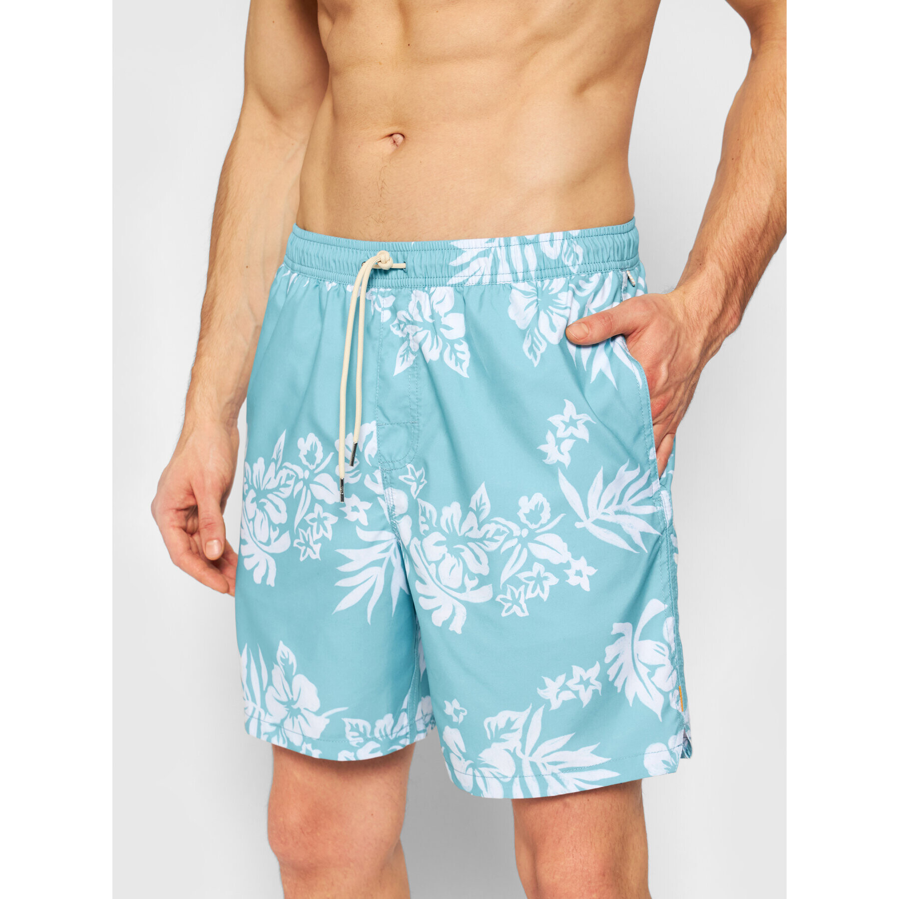 Quiksilver Плувни шорти Floral Feelings 18" EQMJV03059 Син Regular Fit - Pepit.bg