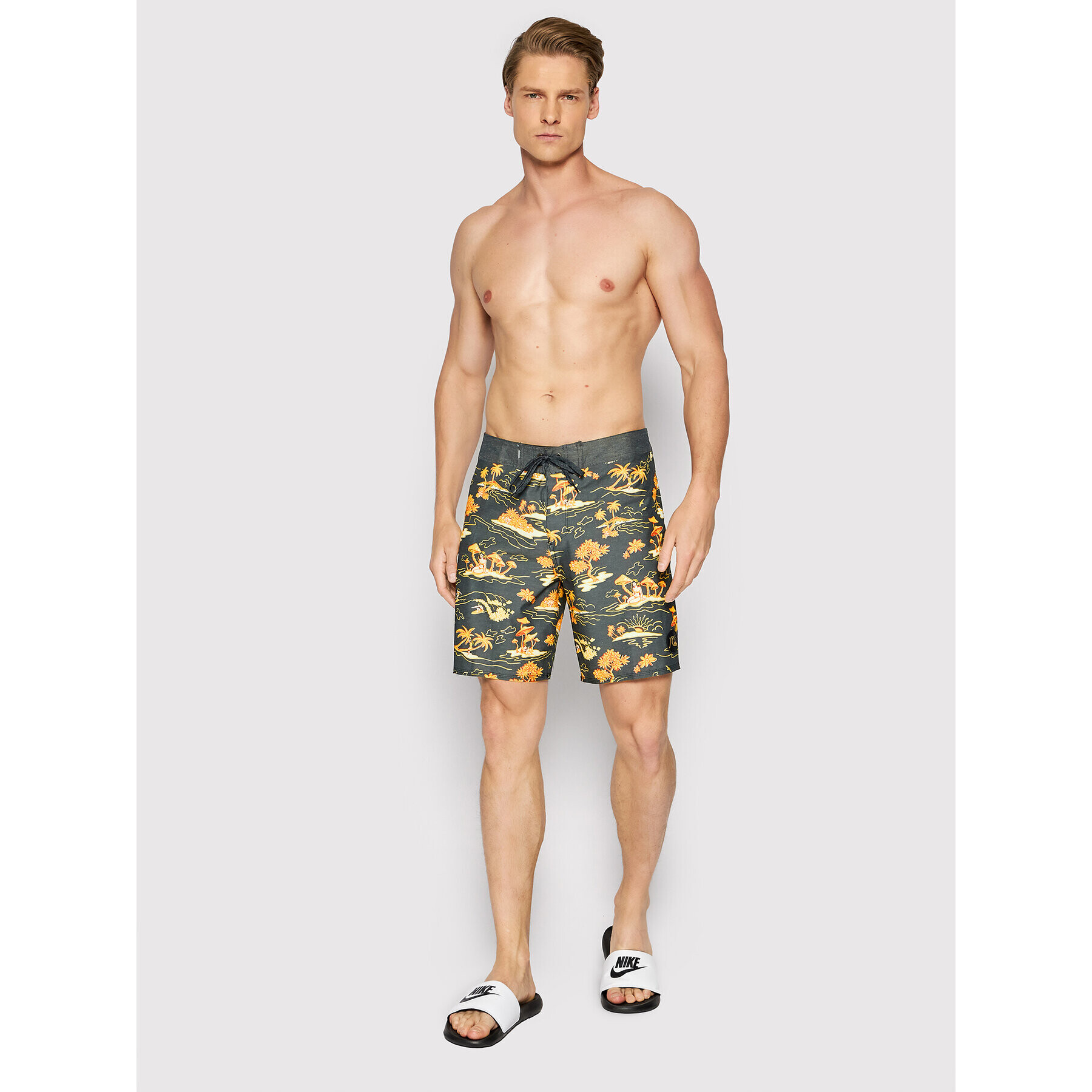 Quiksilver Плувни шорти HempStretch 69 18" EQYBS04667 Сив Regular Fit - Pepit.bg