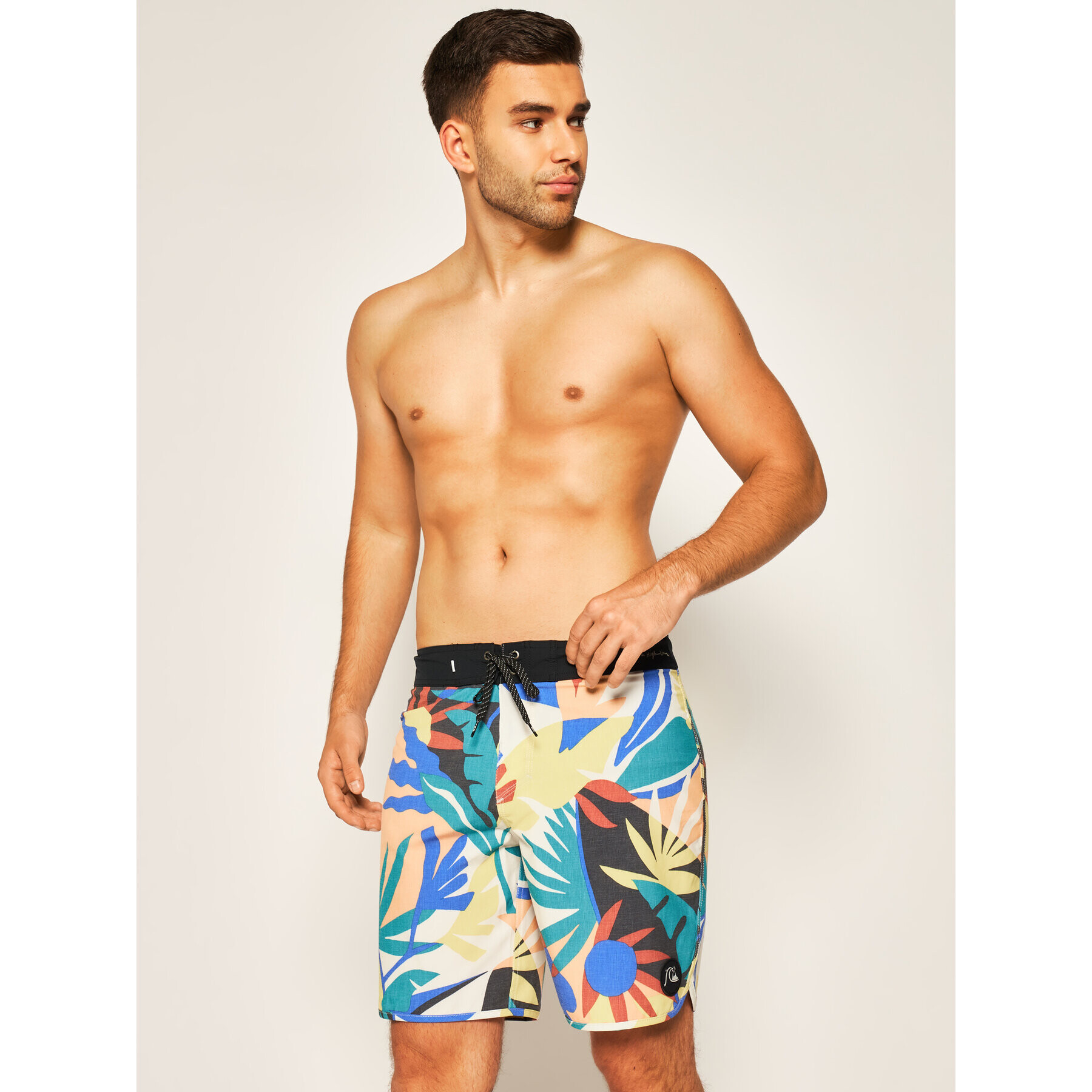 Quiksilver Плувни шорти Highline Tropical Flow 19 EQYBS04311 Цветен Regular Fit - Pepit.bg