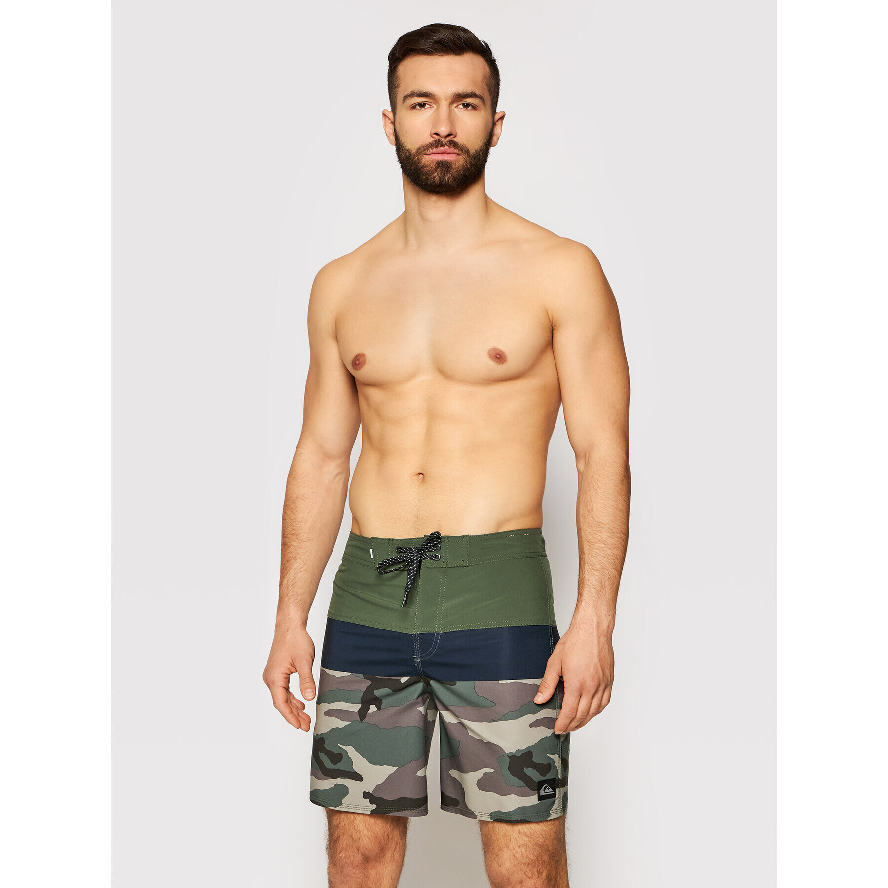 Quiksilver Плувни шорти Surfsilk Panel 18" EQYBS04584 Зелен Regular Fit - Pepit.bg