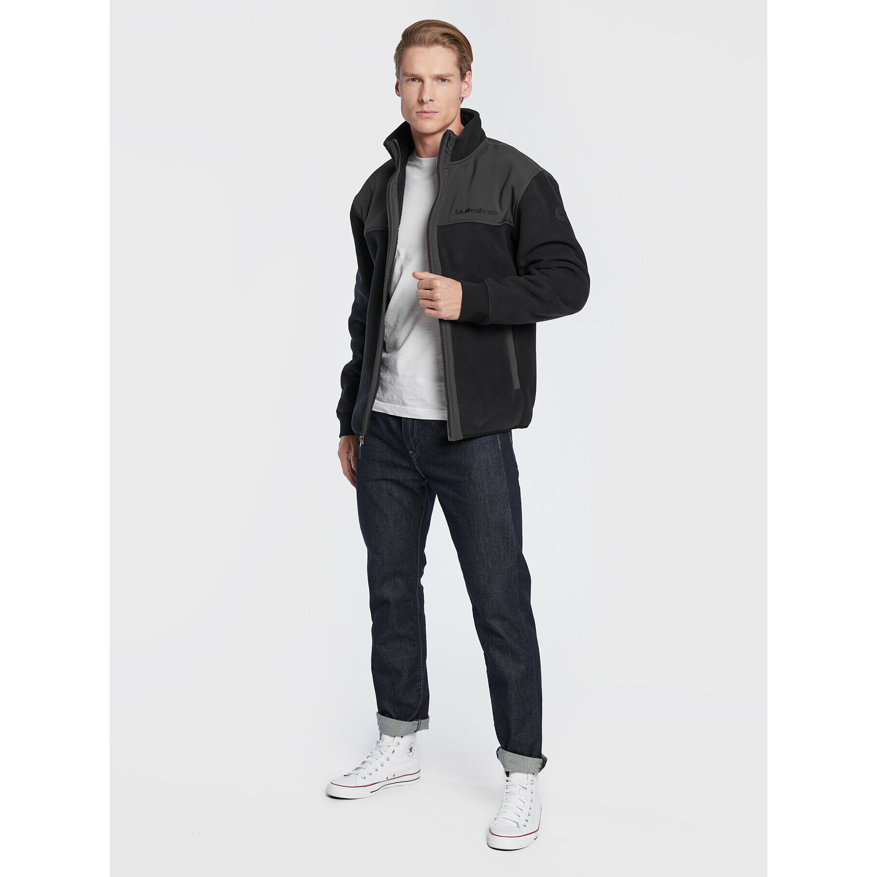 Quiksilver Полар Simpang EQYFT04663 Черен Regular Fit - Pepit.bg