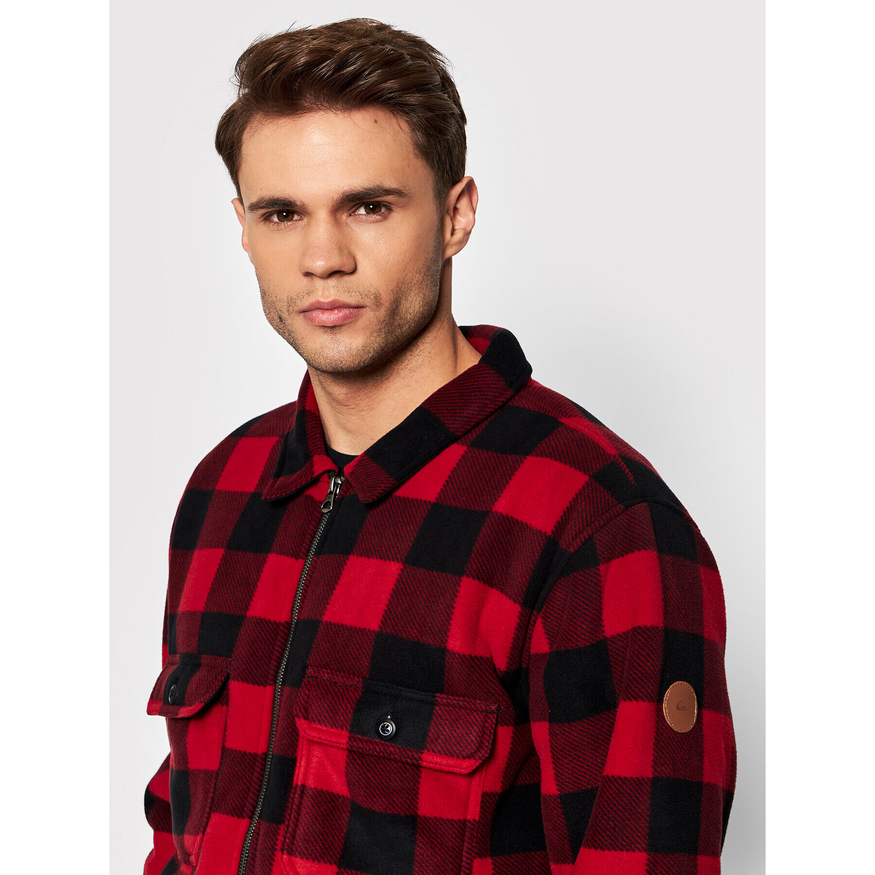 Quiksilver Полар Tolala Allover EQYFT04436 Червен Regular Fit - Pepit.bg