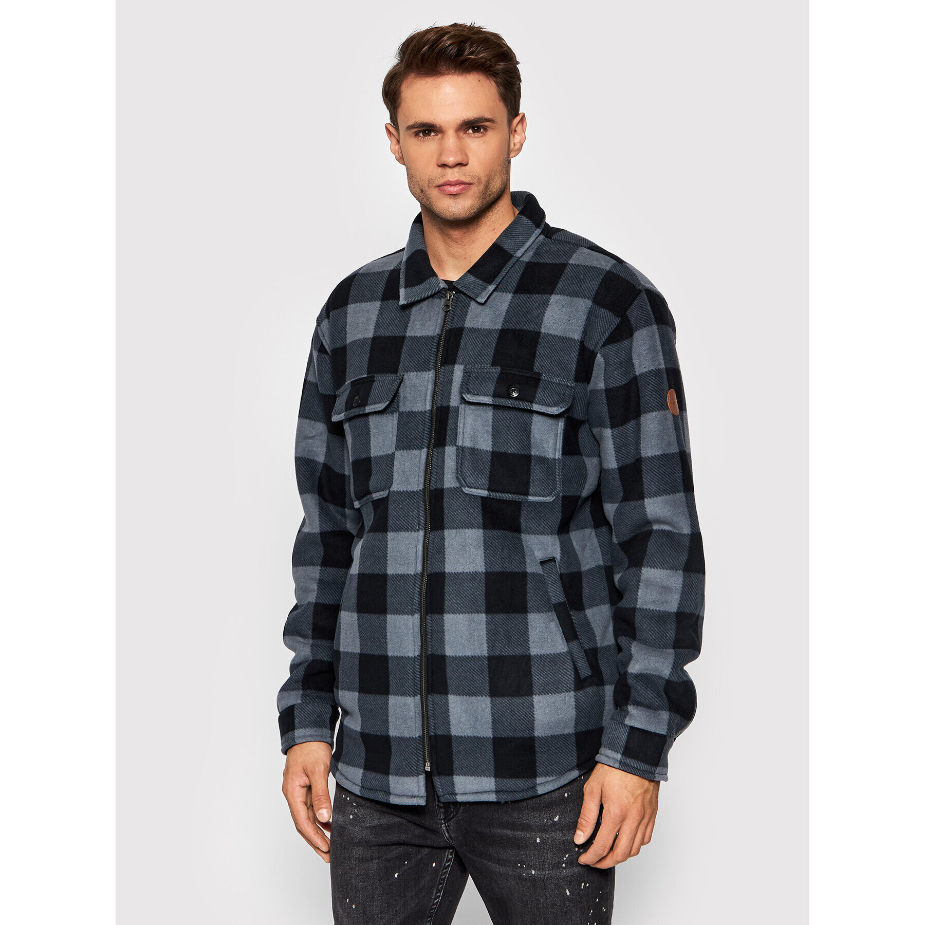 Quiksilver Полар Tolala Allover EQYFT04436 Сив Regular Fit - Pepit.bg
