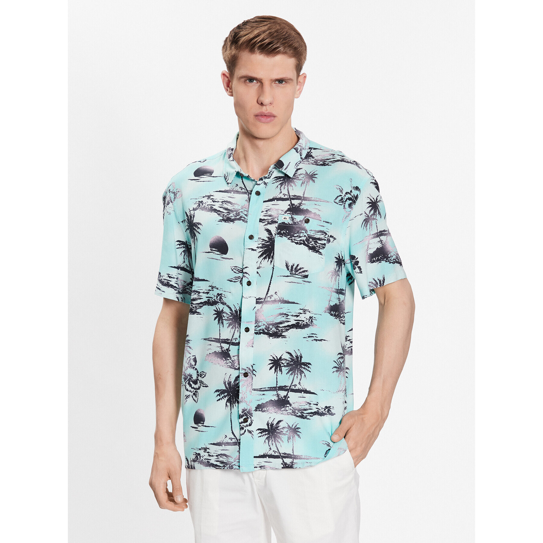 Quiksilver Риза Air Flow EQYWT04475 Зелен Regular Fit - Pepit.bg