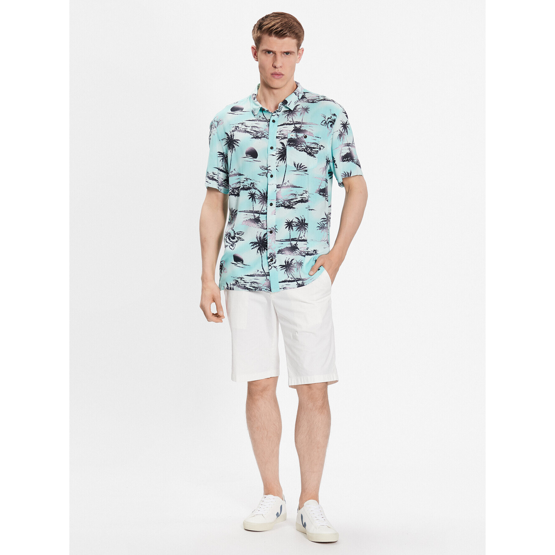 Quiksilver Риза Air Flow EQYWT04475 Зелен Regular Fit - Pepit.bg