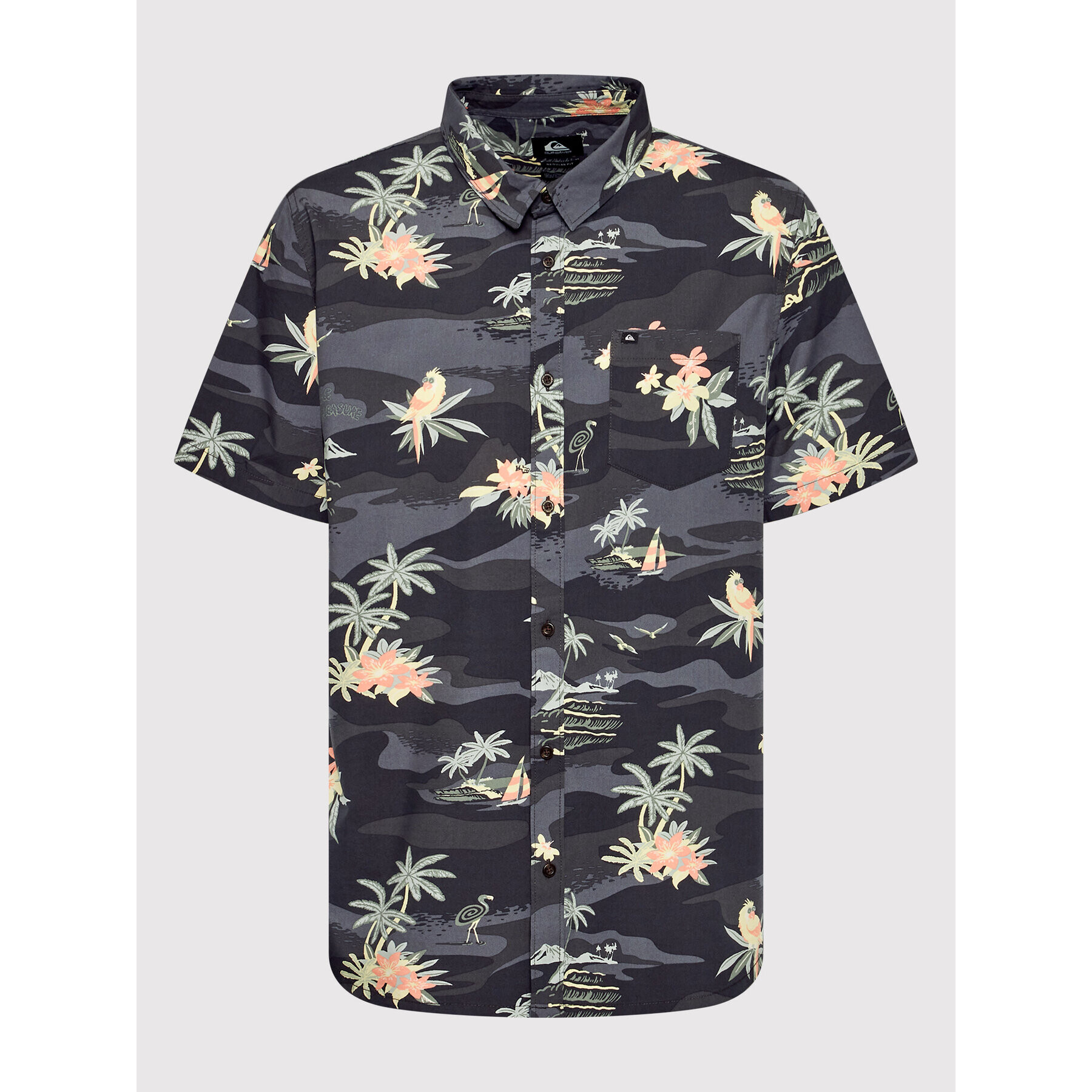 Quiksilver Риза Birdwatcher EQYWT04321 Сив Regular Fit - Pepit.bg