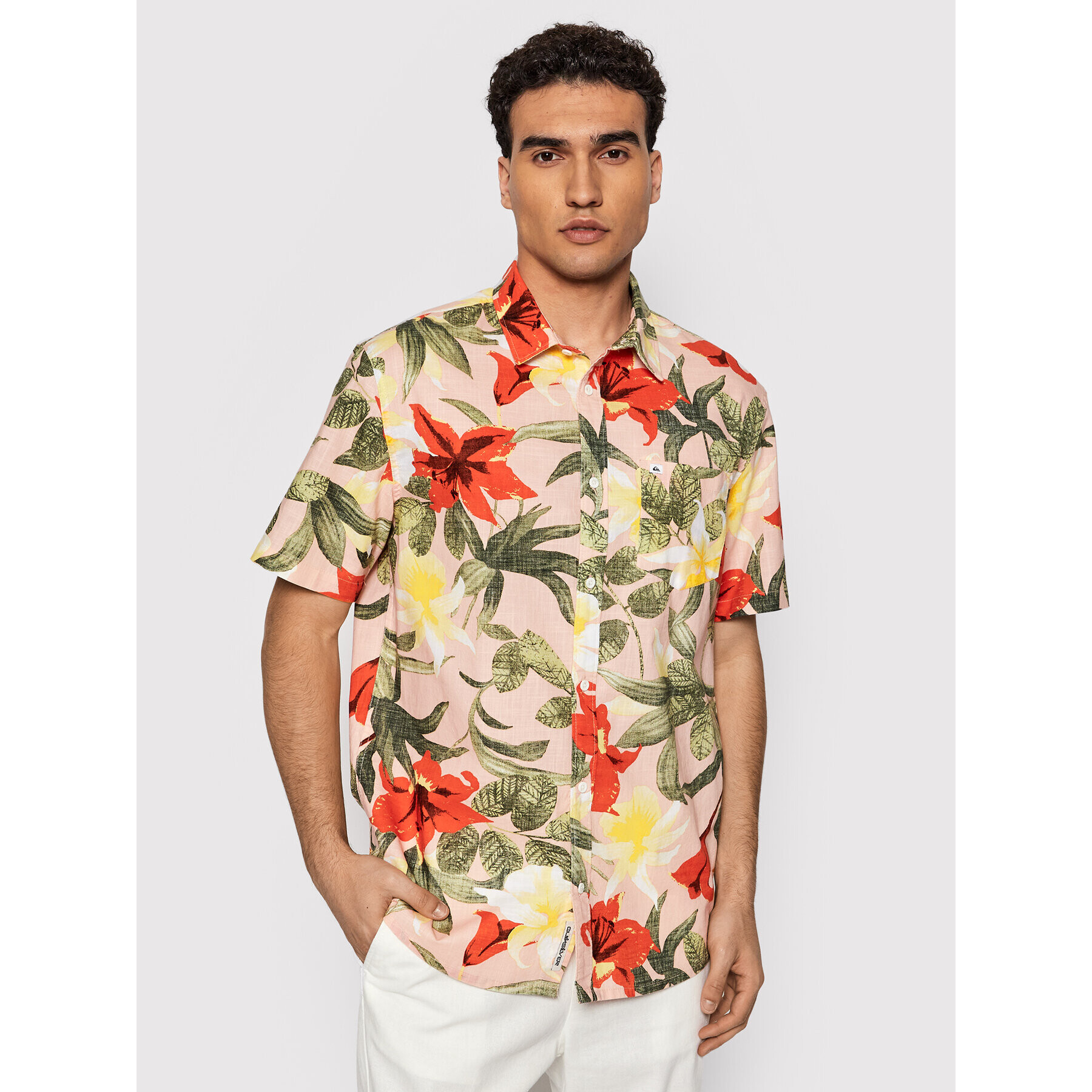 Quiksilver Риза Garden Path EQYWT04286 Розов Regular Fit - Pepit.bg