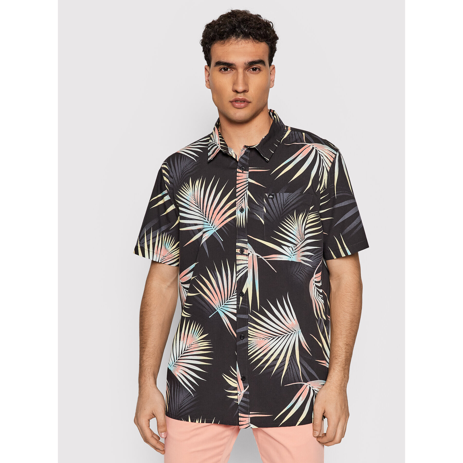 Quiksilver Риза Pop Tropic EQYWT04317 Черен Regular Fit - Pepit.bg