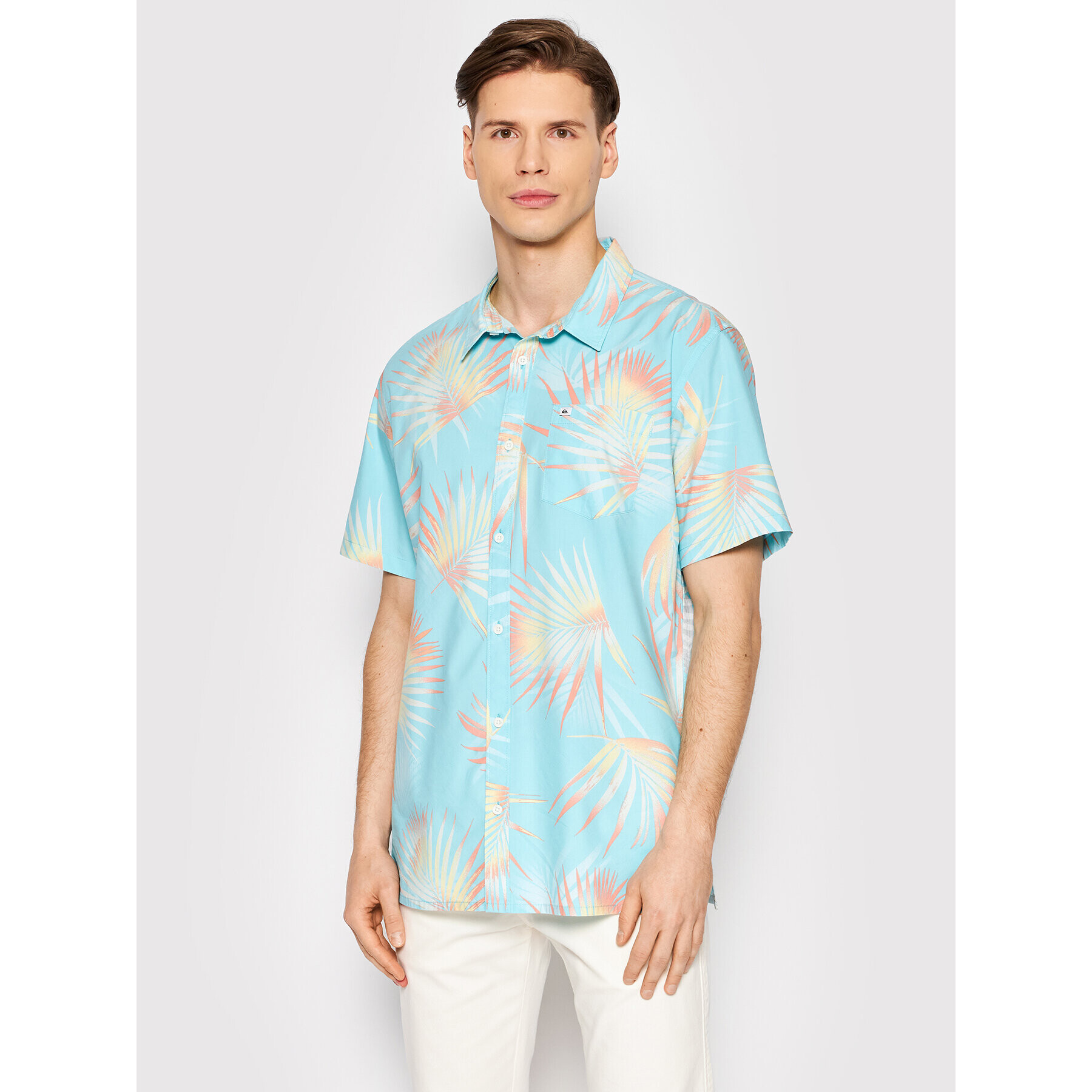 Quiksilver Риза Pop Tropic EQYWT04317 Син Regular Fit - Pepit.bg