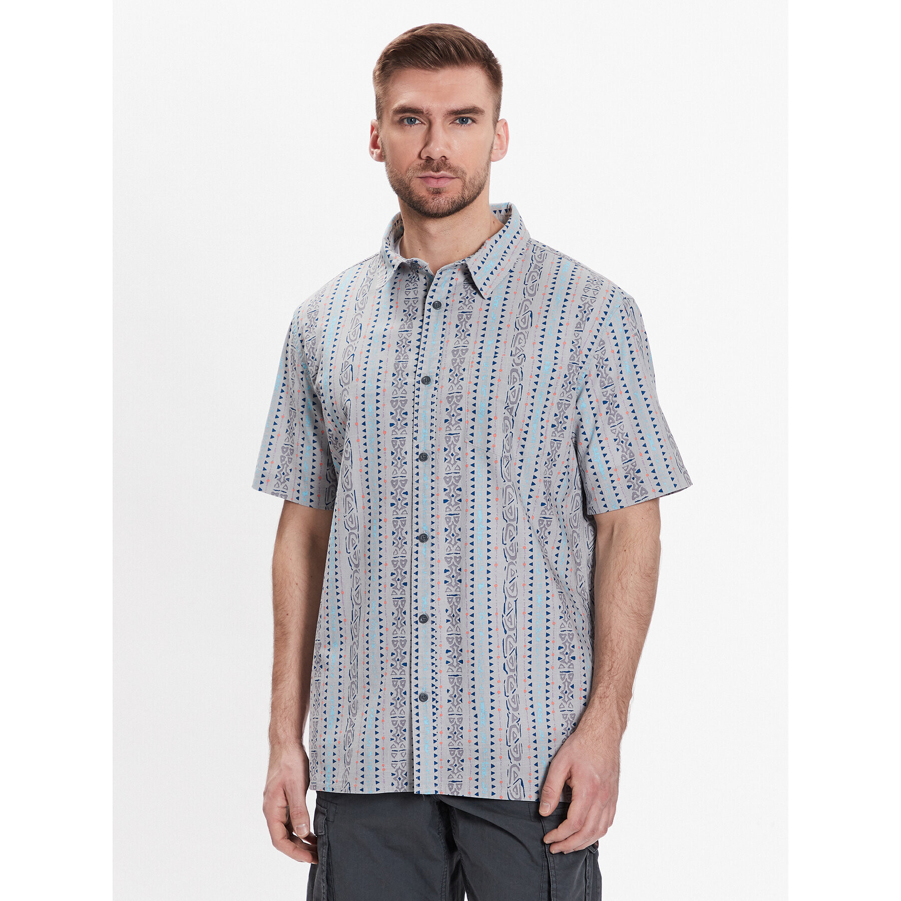 Quiksilver Риза Tracks EQYWT04463 Сив Regular Fit - Pepit.bg
