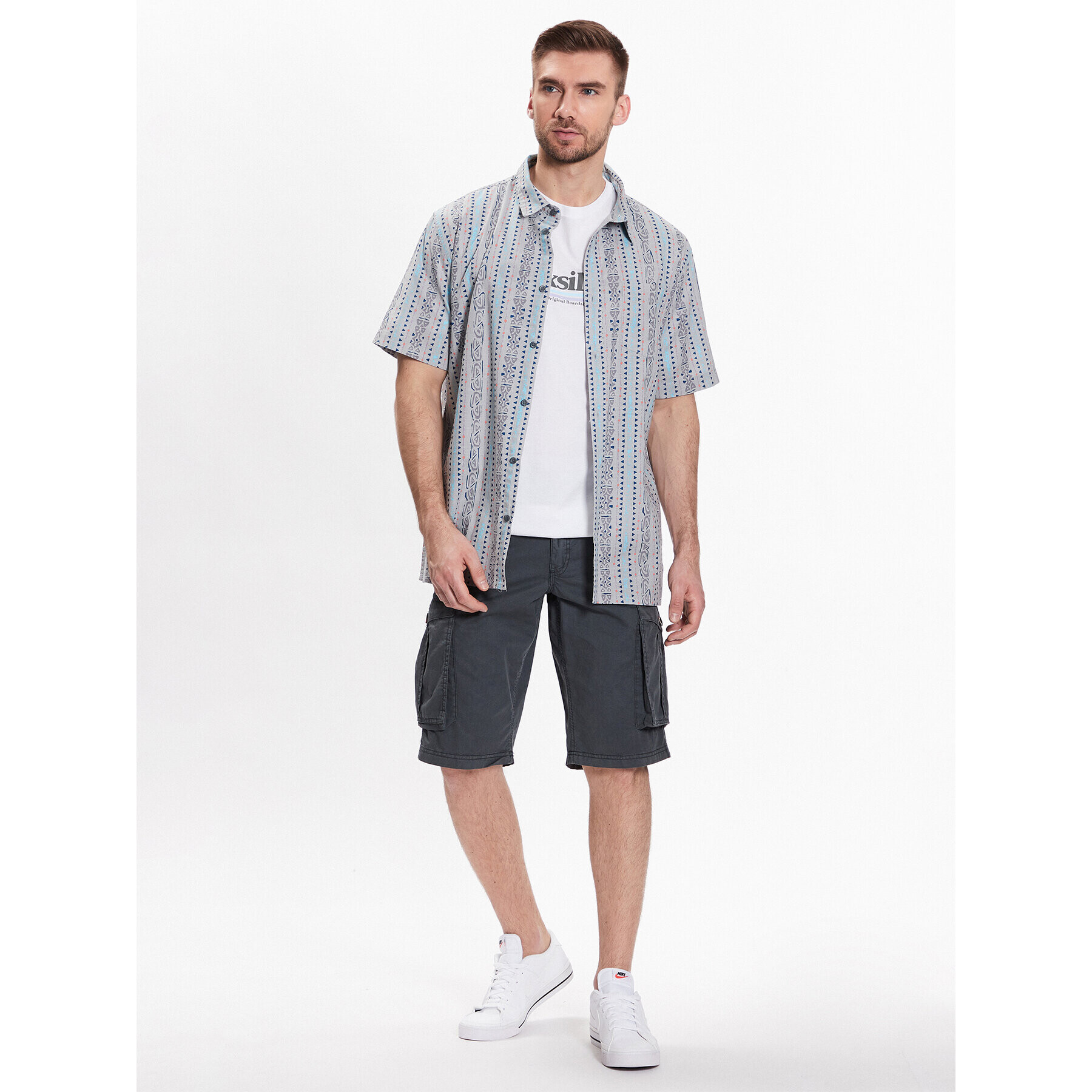 Quiksilver Риза Tracks EQYWT04463 Сив Regular Fit - Pepit.bg