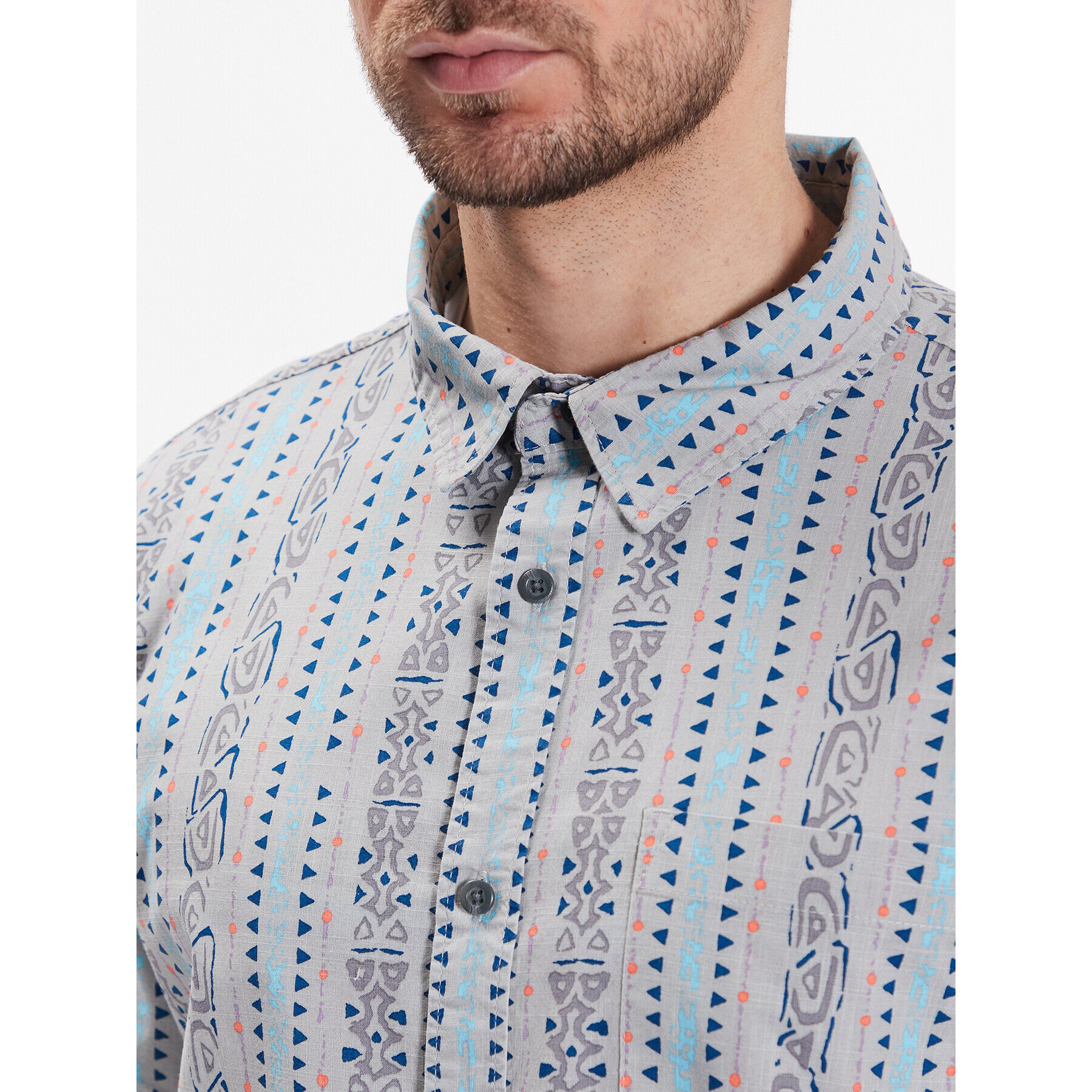 Quiksilver Риза Tracks EQYWT04463 Сив Regular Fit - Pepit.bg