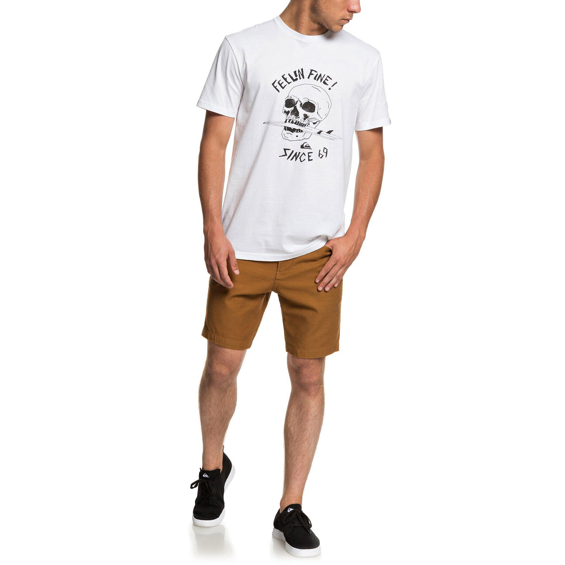 Quiksilver Шорти от плат EQYWS03576 Кафяв Straight Tapered Fit - Pepit.bg