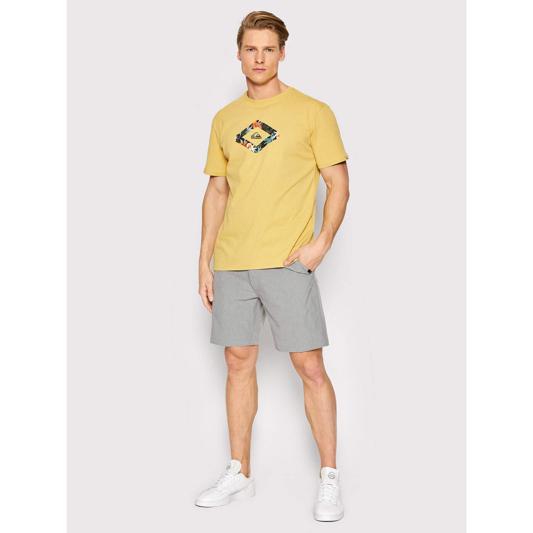 Quiksilver Шорти от плат Union Heather 19" EQYWS03795 Сив Regular Fit - Pepit.bg