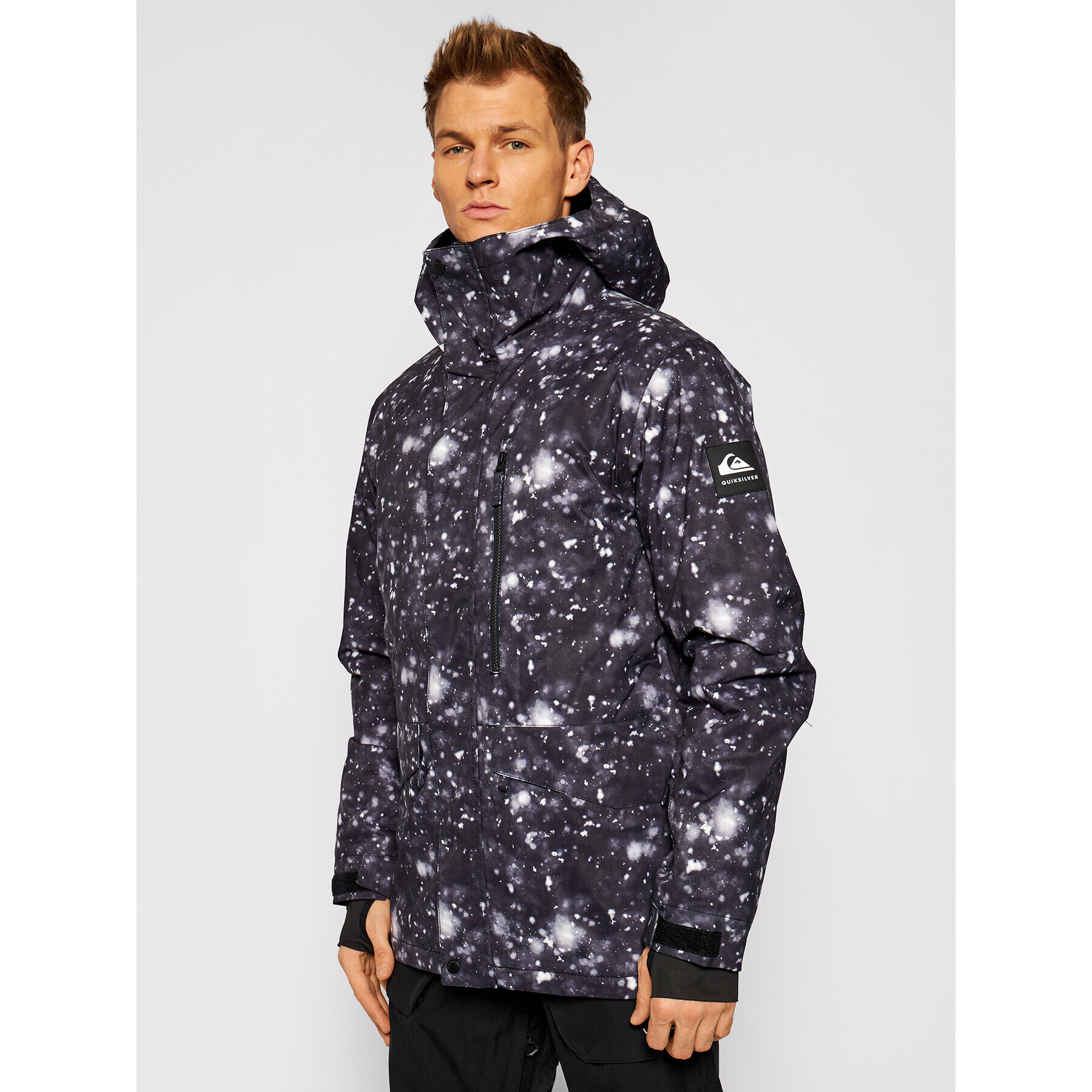 Quiksilver Скиорско яке Mission Printed EQYTJ03267 Черен Modern Fit - Pepit.bg