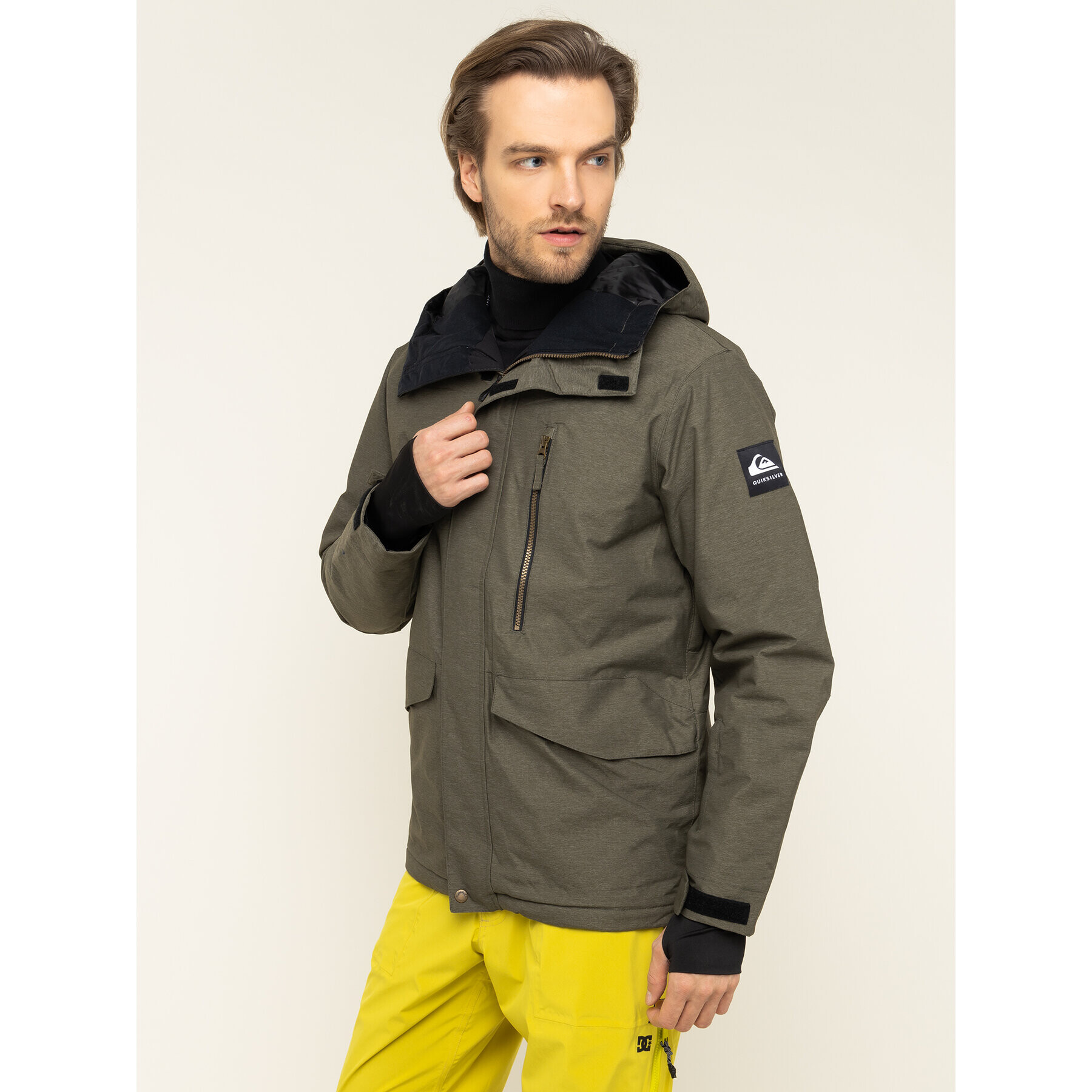 Quiksilver Сноуборд яке Mission EQYTJ03221 Зелен Modern Fit - Pepit.bg