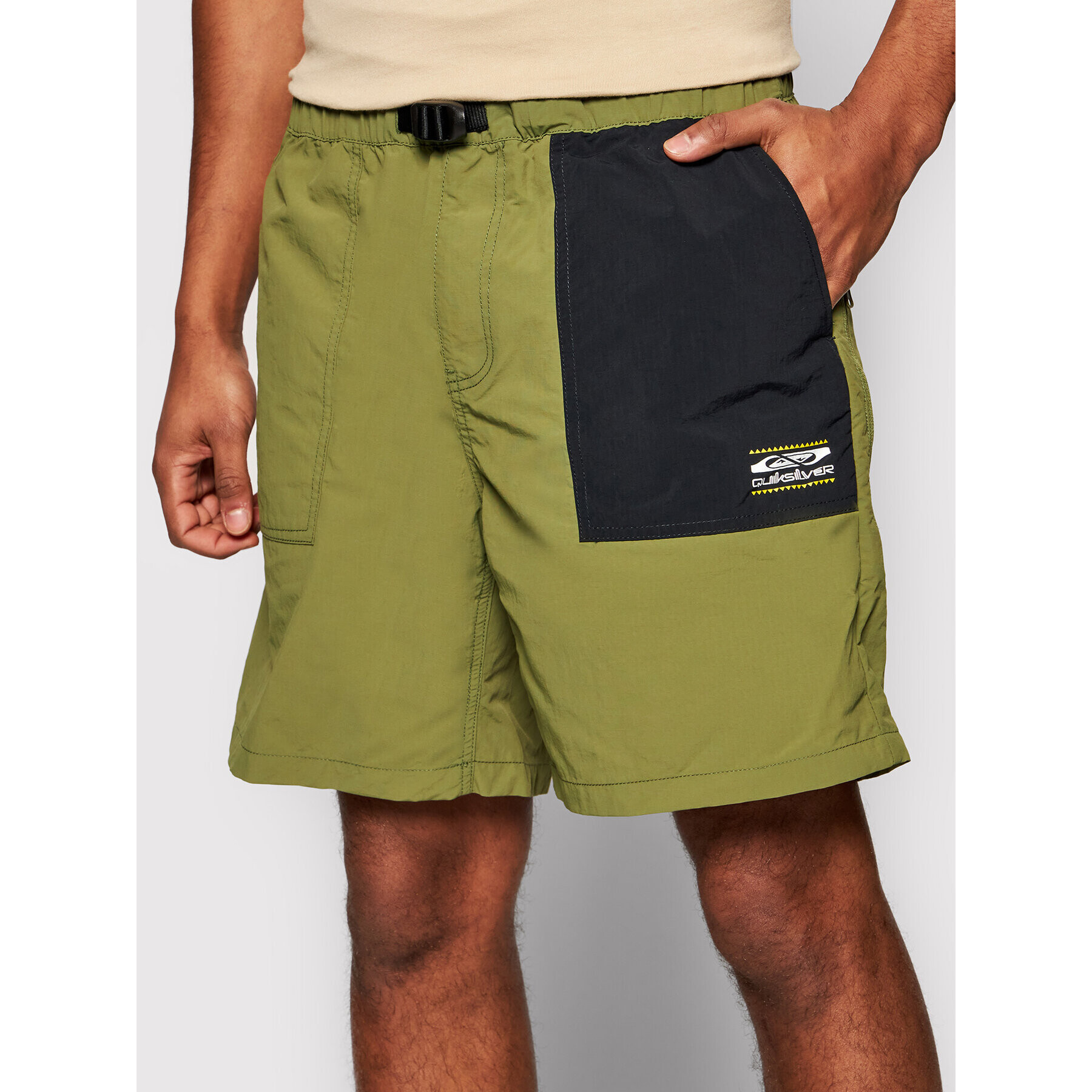 Quiksilver Спортни шорти Run Ashore EQYWS03731 Зелен Regular Fit - Pepit.bg