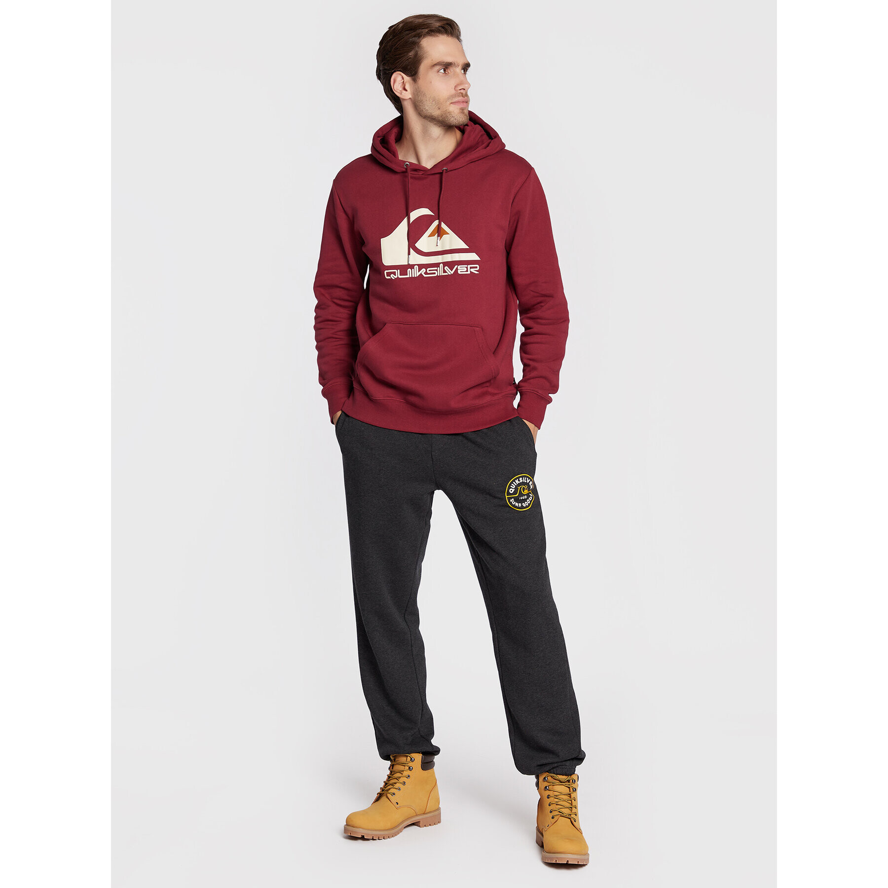 Quiksilver Суитшърт Big Logo EQYFT04450 Бордо Regular Fit - Pepit.bg