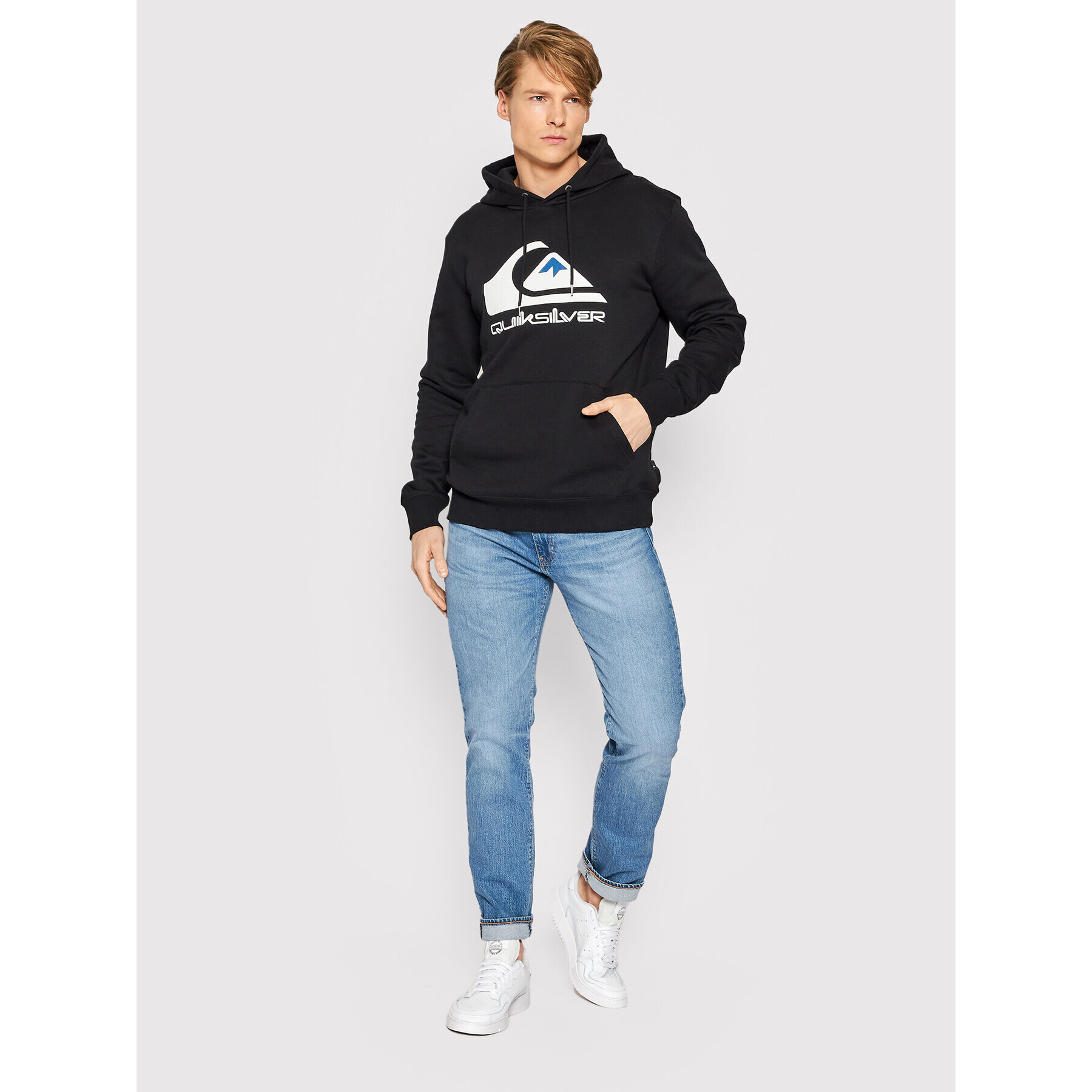 Quiksilver Суитшърт Big Logo EQYFT04450 Черен Regular Fit - Pepit.bg