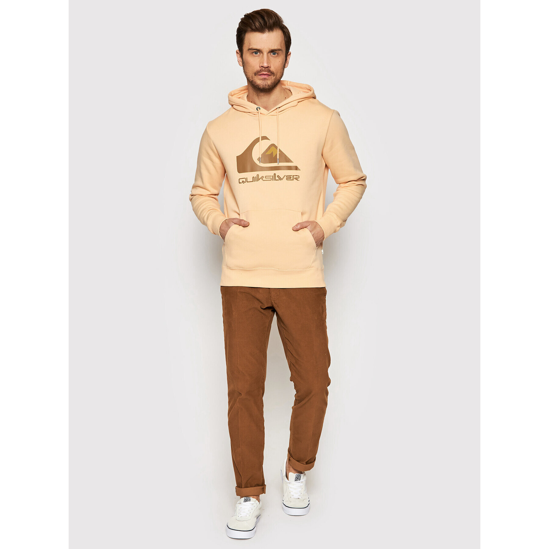 Quiksilver Суитшърт Big Logo EQYFT04450 Оранжев Regular Fit - Pepit.bg