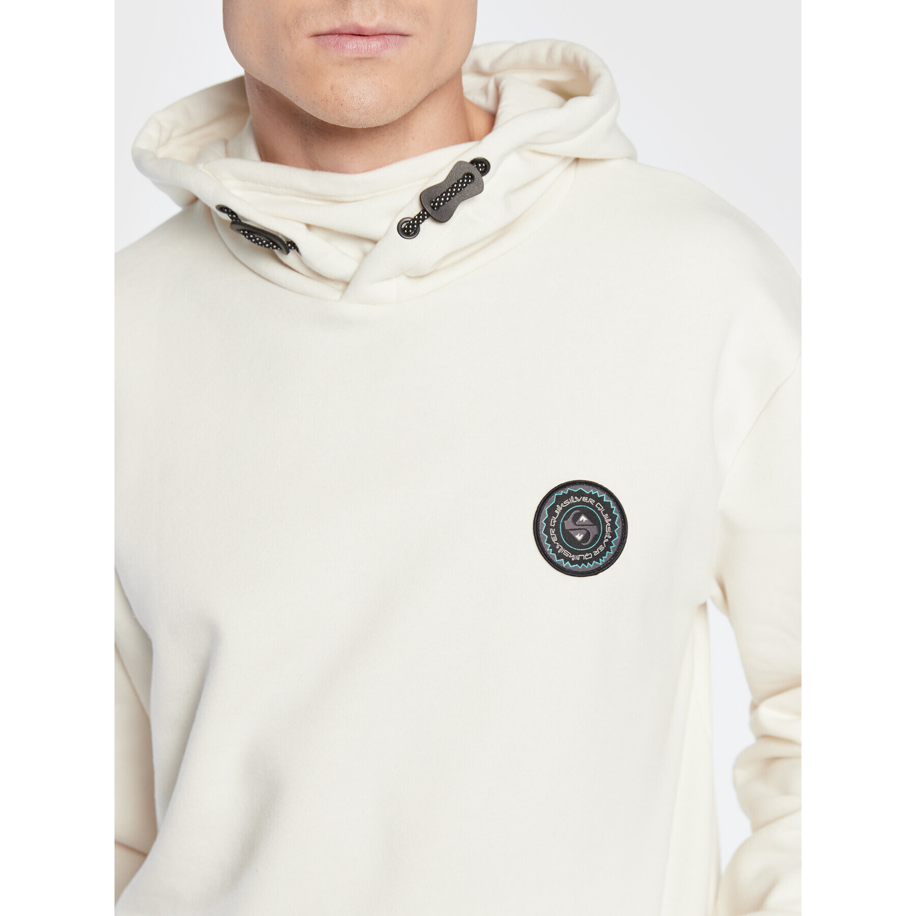 Quiksilver Суитшърт Big Logo Tech EQYFT04559 Бежов Relaxed Fit - Pepit.bg