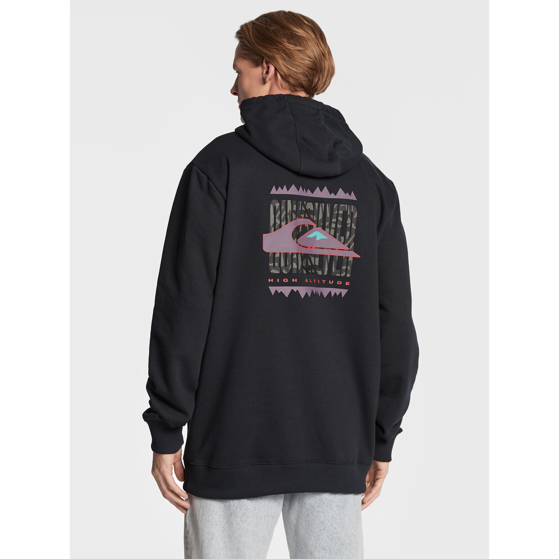 Quiksilver Суитшърт Big Logo Tech EQYFT04559 Черен Relaxed Fit - Pepit.bg