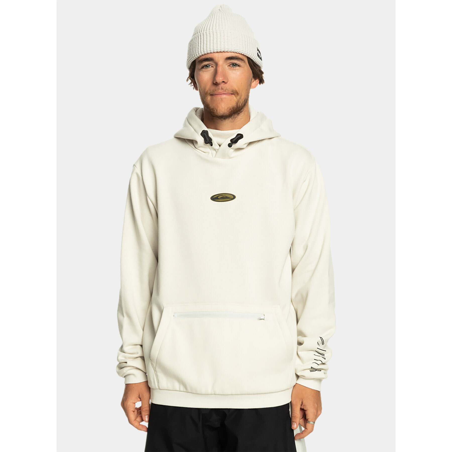 Quiksilver Суитшърт Big Logo Tech Otlr EQYFT04786 Екрю Regular Fit - Pepit.bg