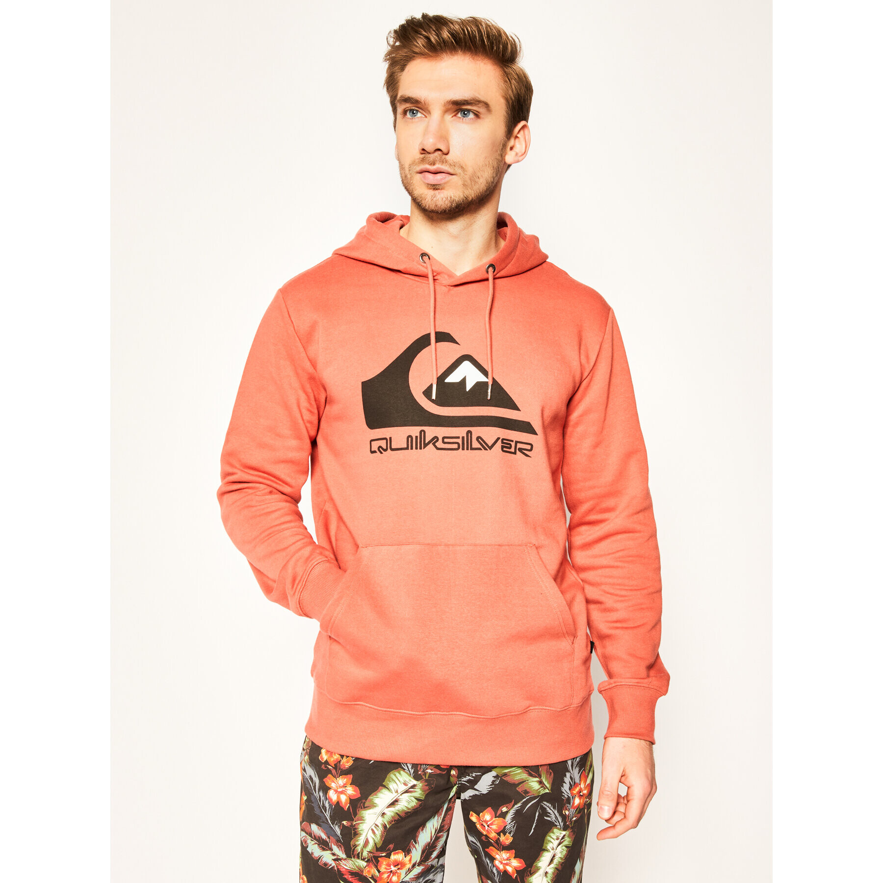 Quiksilver Суитшърт Comp Logo EQYFT04089 Оранжев Regular Fit - Pepit.bg