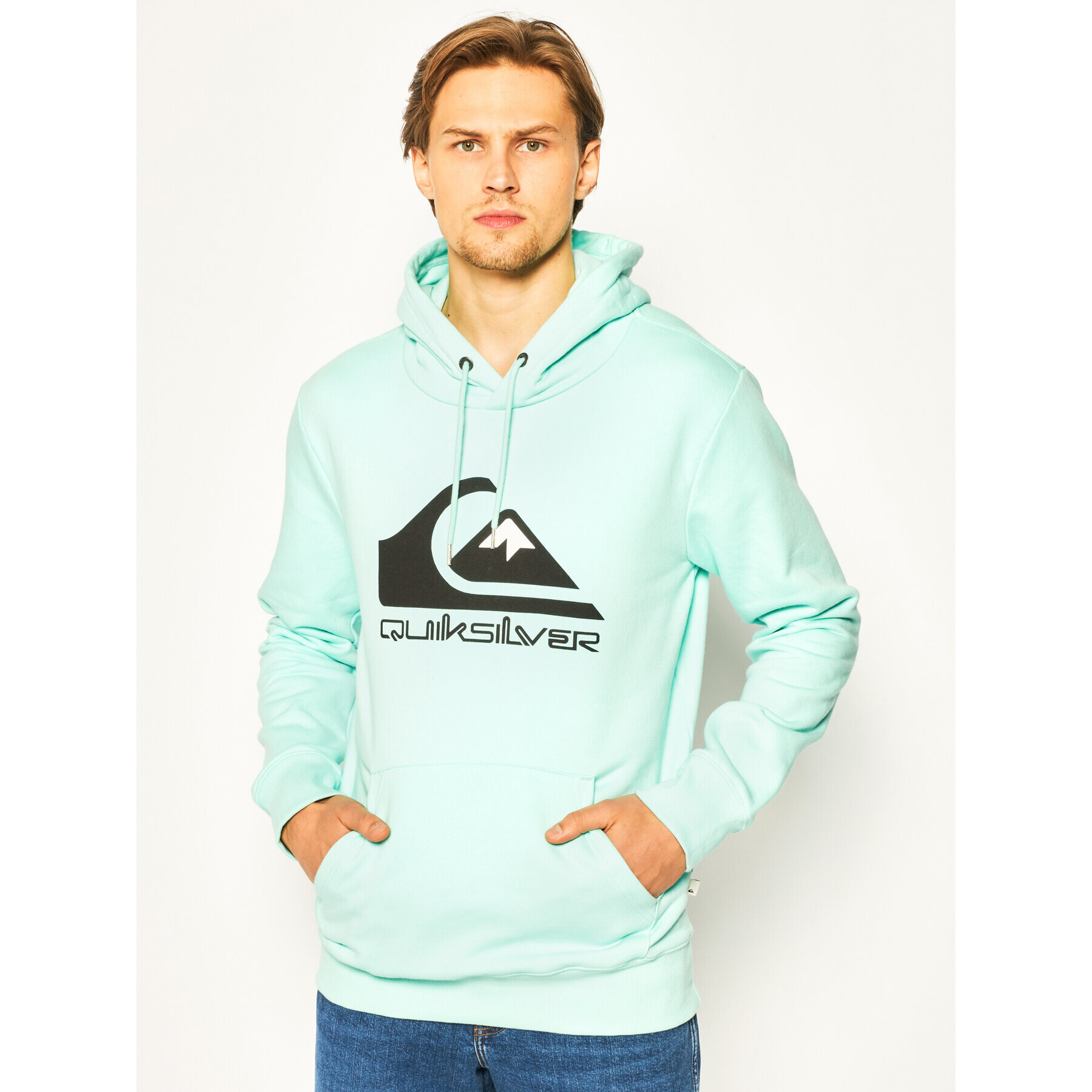 Quiksilver Суитшърт Comp Logo EQYFT04089 Зелен Regular Fit - Pepit.bg