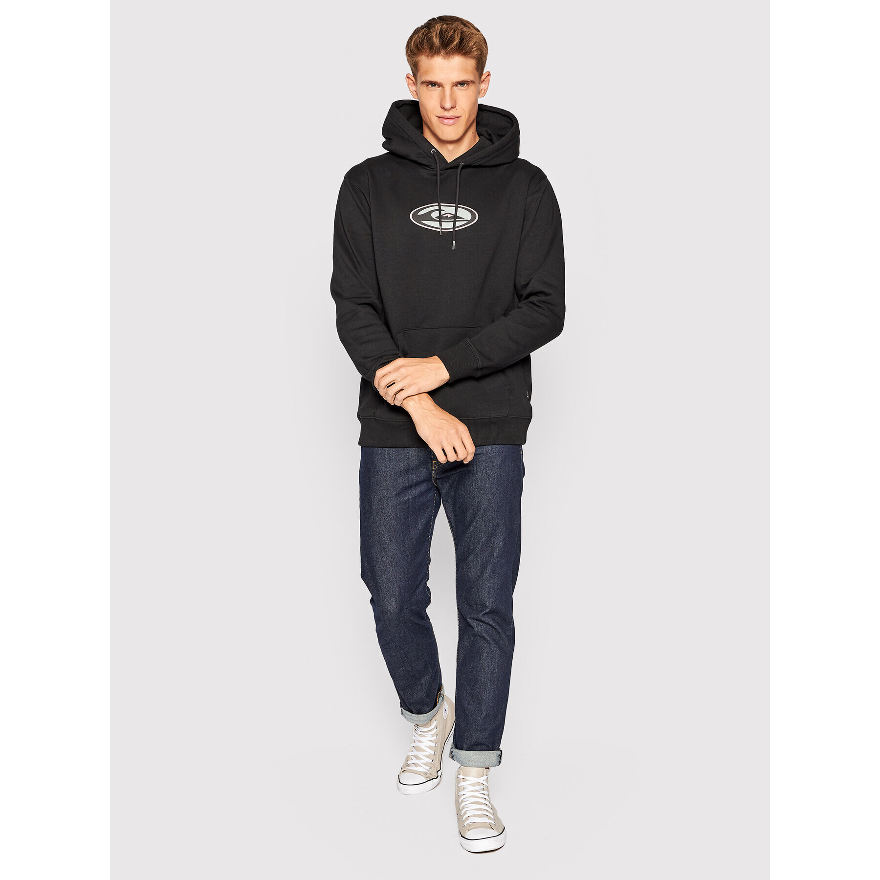 Quiksilver Суитшърт Heritage Oval Logo EQYFT04672 Черен Regular Fit - Pepit.bg