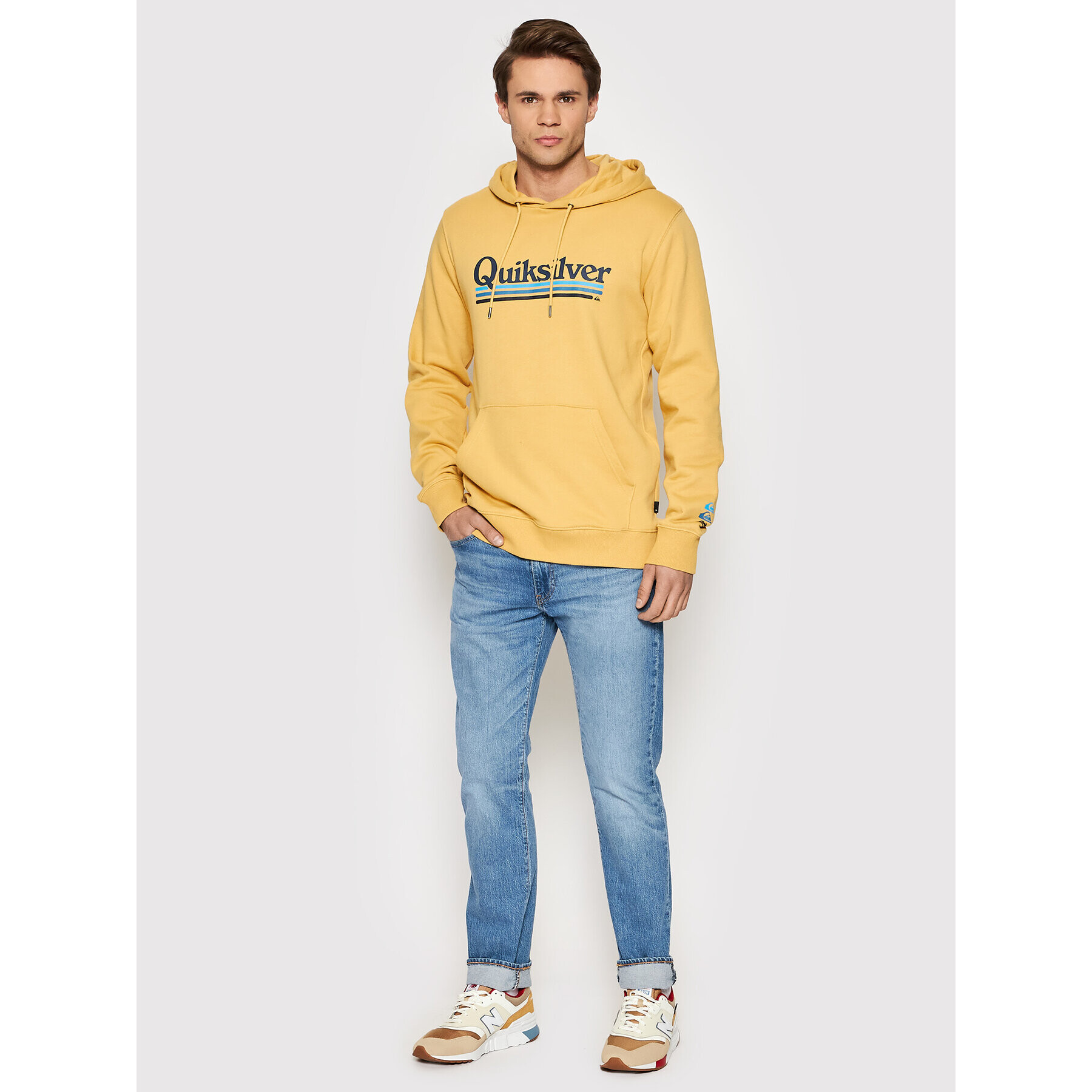 Quiksilver Суитшърт On The Line EQYFT04525 Жълт Regular Fit - Pepit.bg