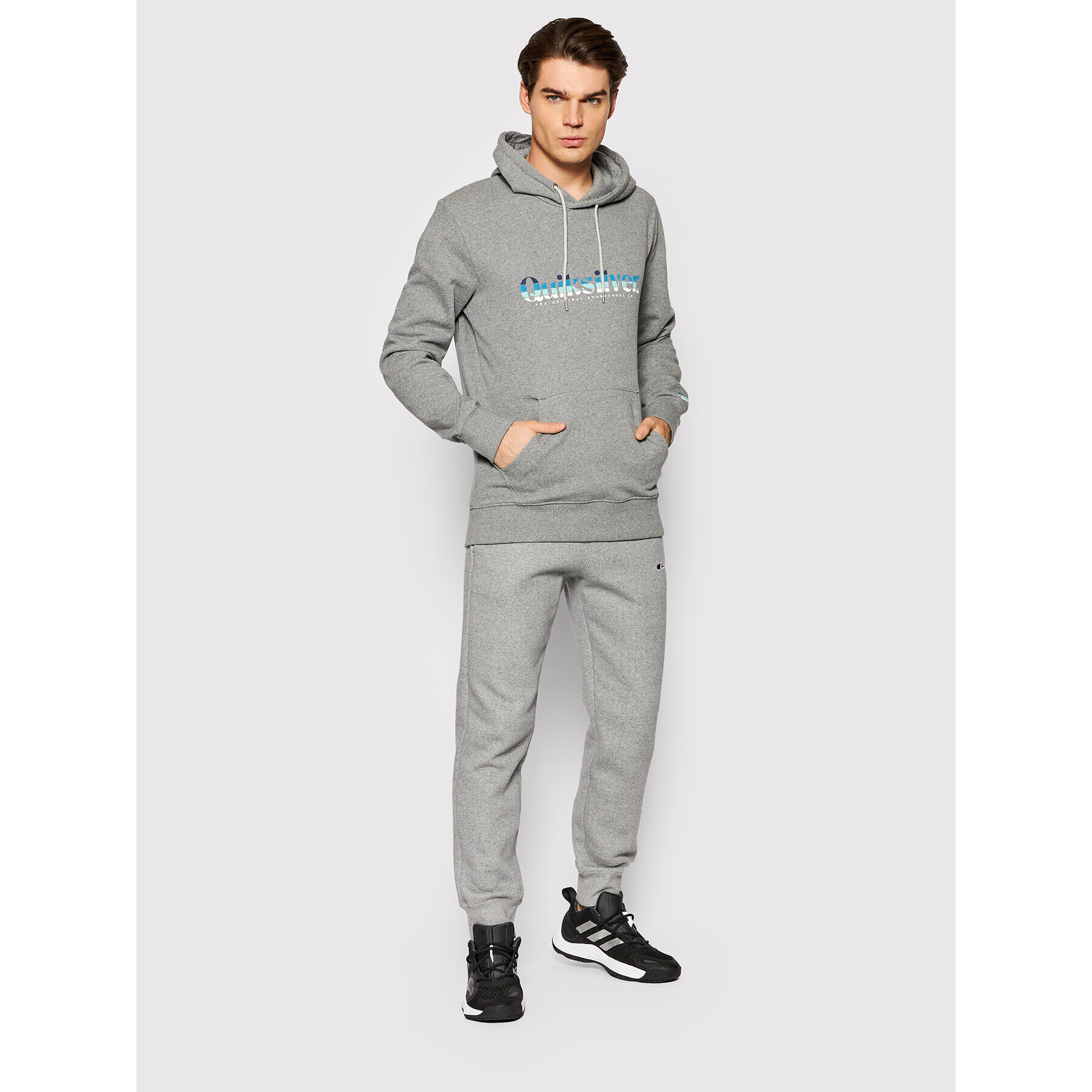Quiksilver Суитшърт Primary EQYFT04453 Сив Classic Fit - Pepit.bg